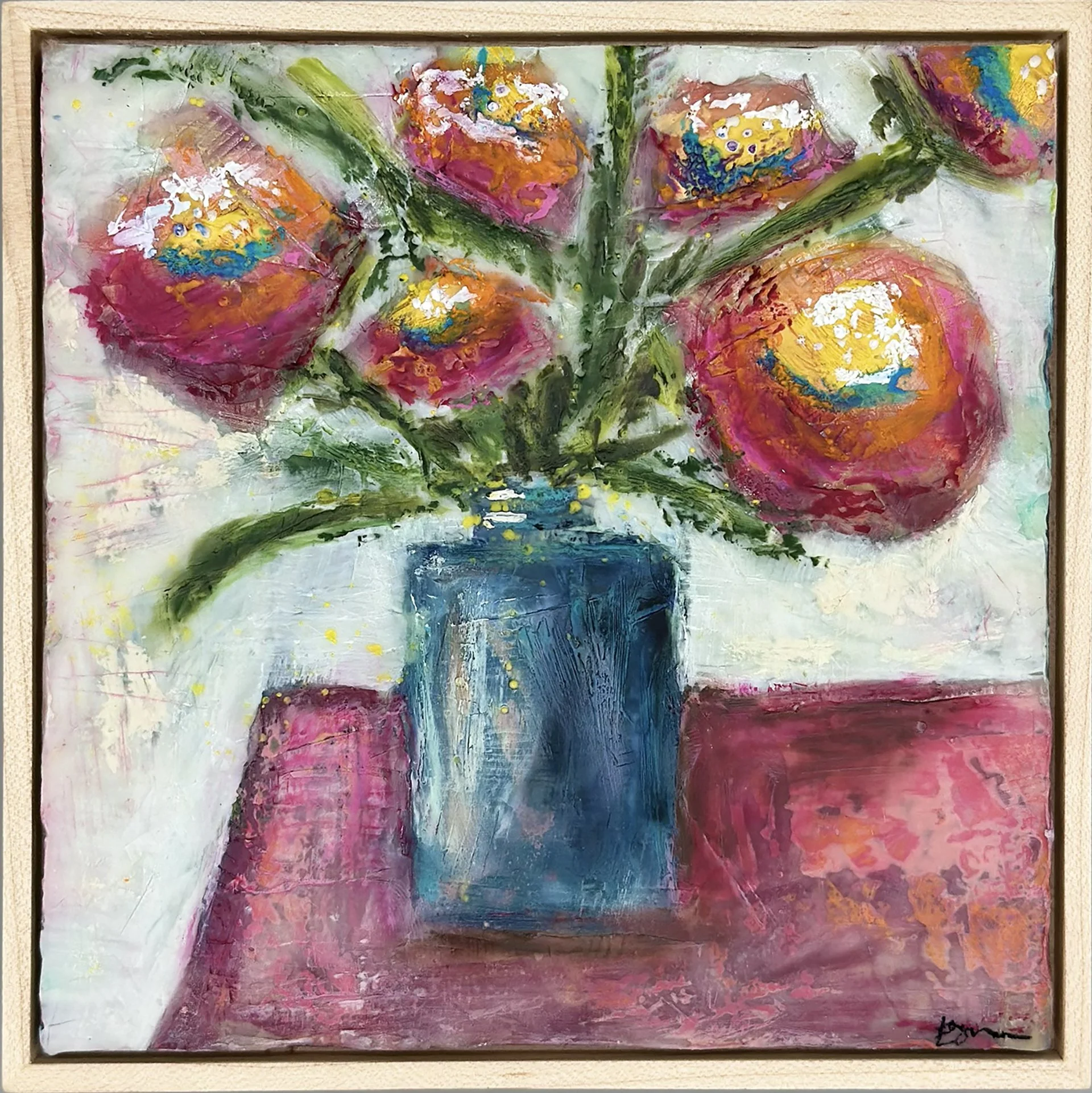 2. Pink Flowers Framed.jpg