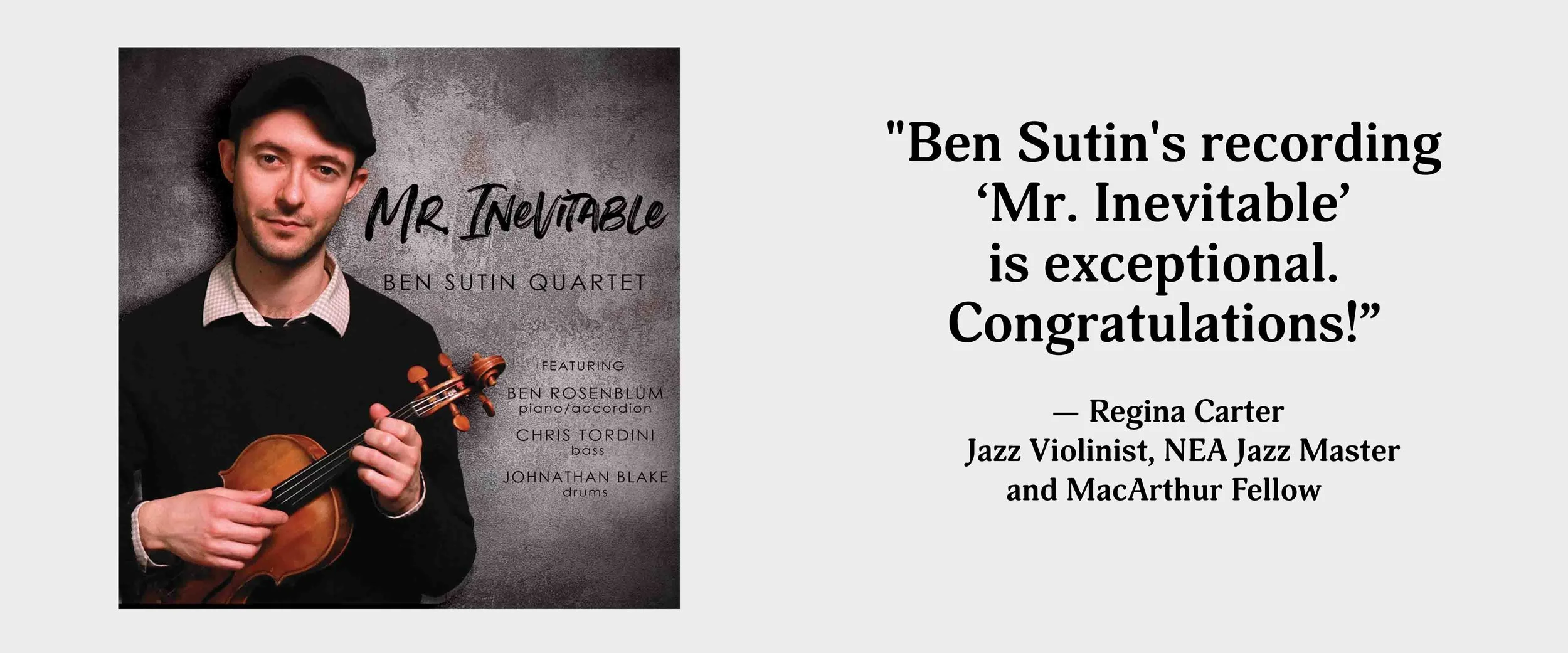 "Mr. Inevitable" Ben Sutin Quartet