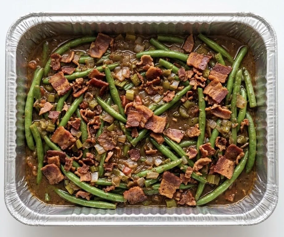 Beef Bacon Braised Green Beans