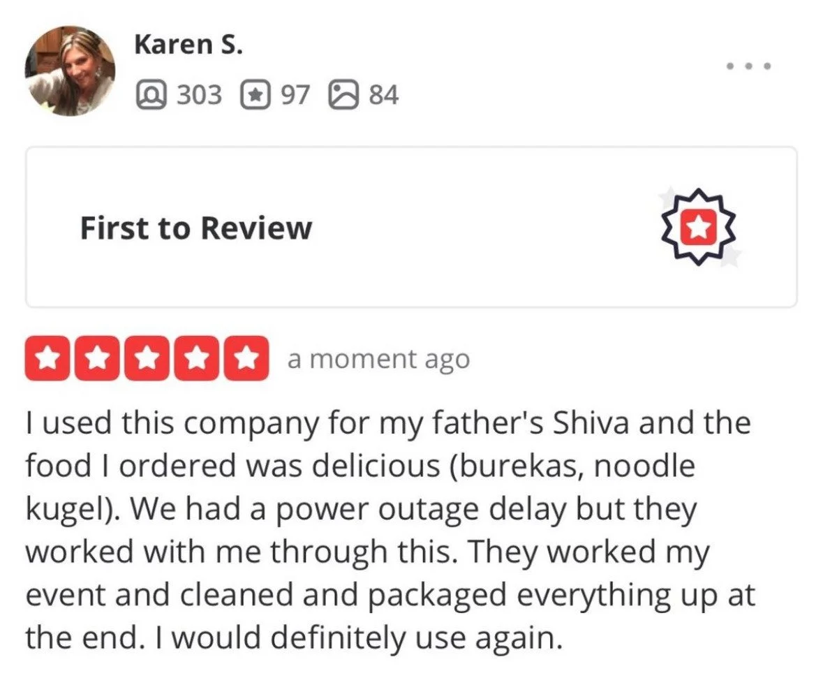 Review of My Jewish Chef Indianapolis Funeral Catering