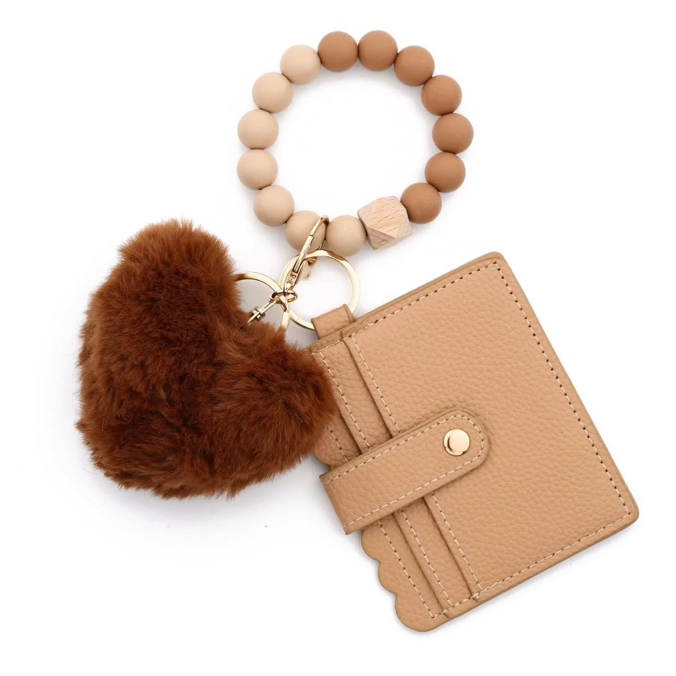HEART BABE - Wallet Keychain - Brown