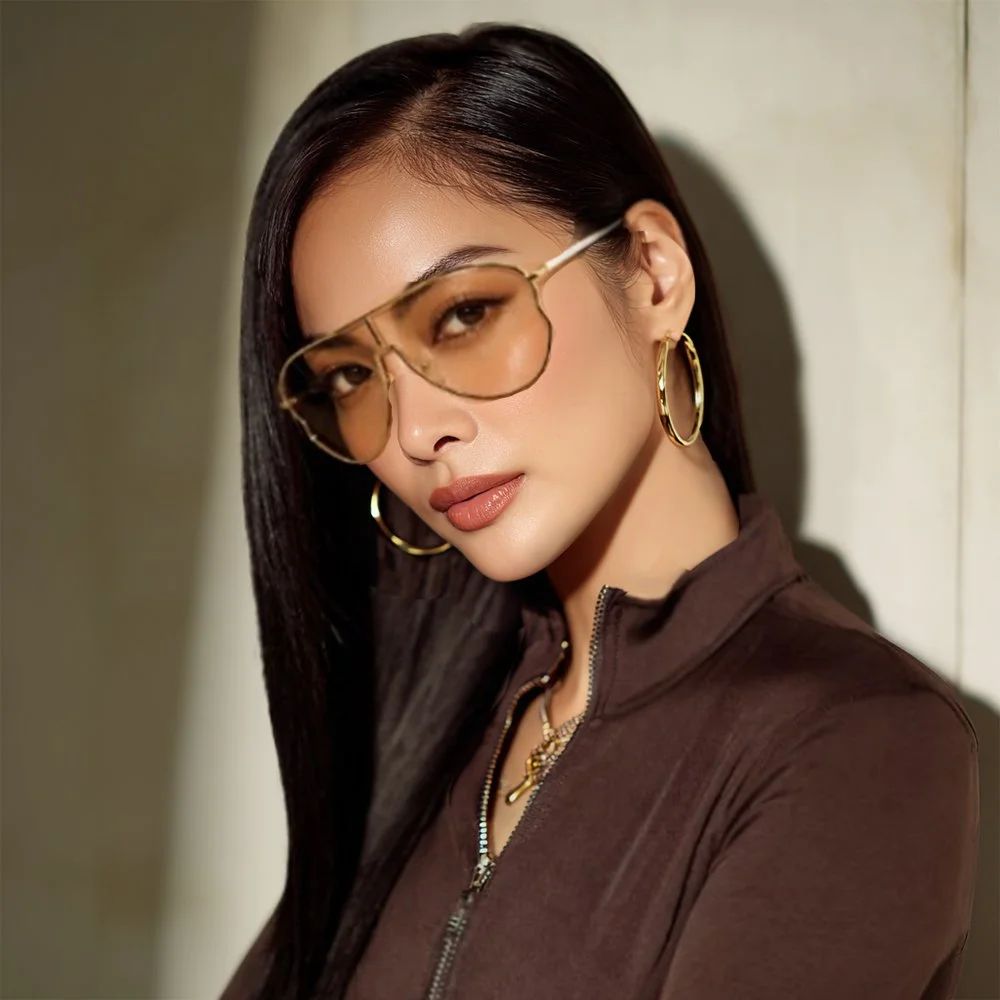 MILAN SUNGLASSES - Gold Frame light yellow
