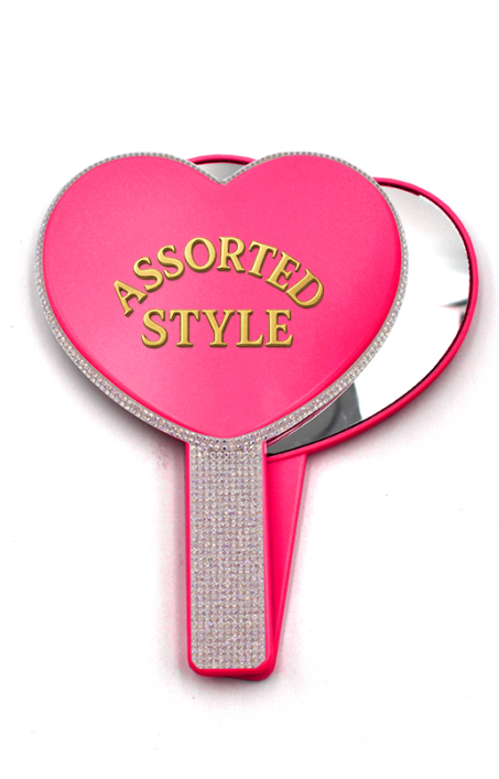ASSORTED STYLE Heart Shape Blinged Mirror.png