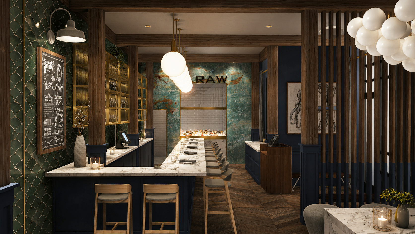 Raw Bar Restaurant Interior View Upsacale Portland Oregon.png