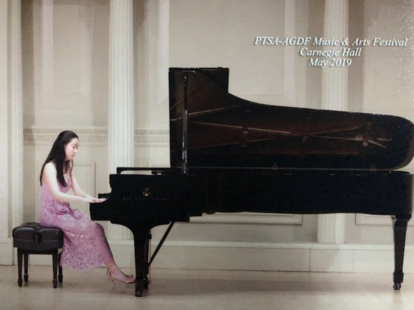 Emma Wang, the winner of 7 years of PTSA award is performing in Carnegie Hall - Photo taken by Dana Benner (portraitsbydana@hotmail.com).