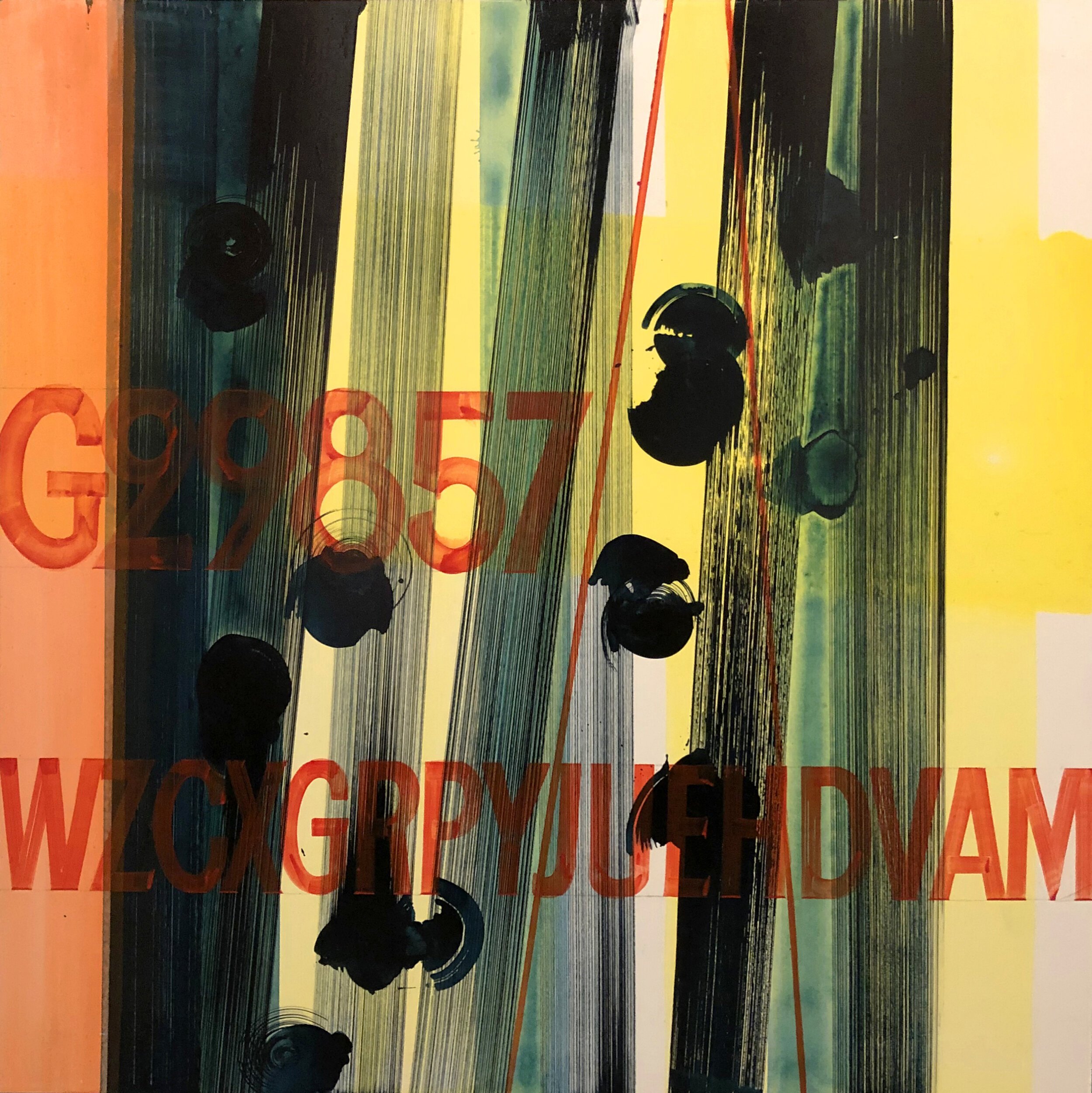 "Riff no.7" acrylic and enamel on 24"x24" hardboard (2020)