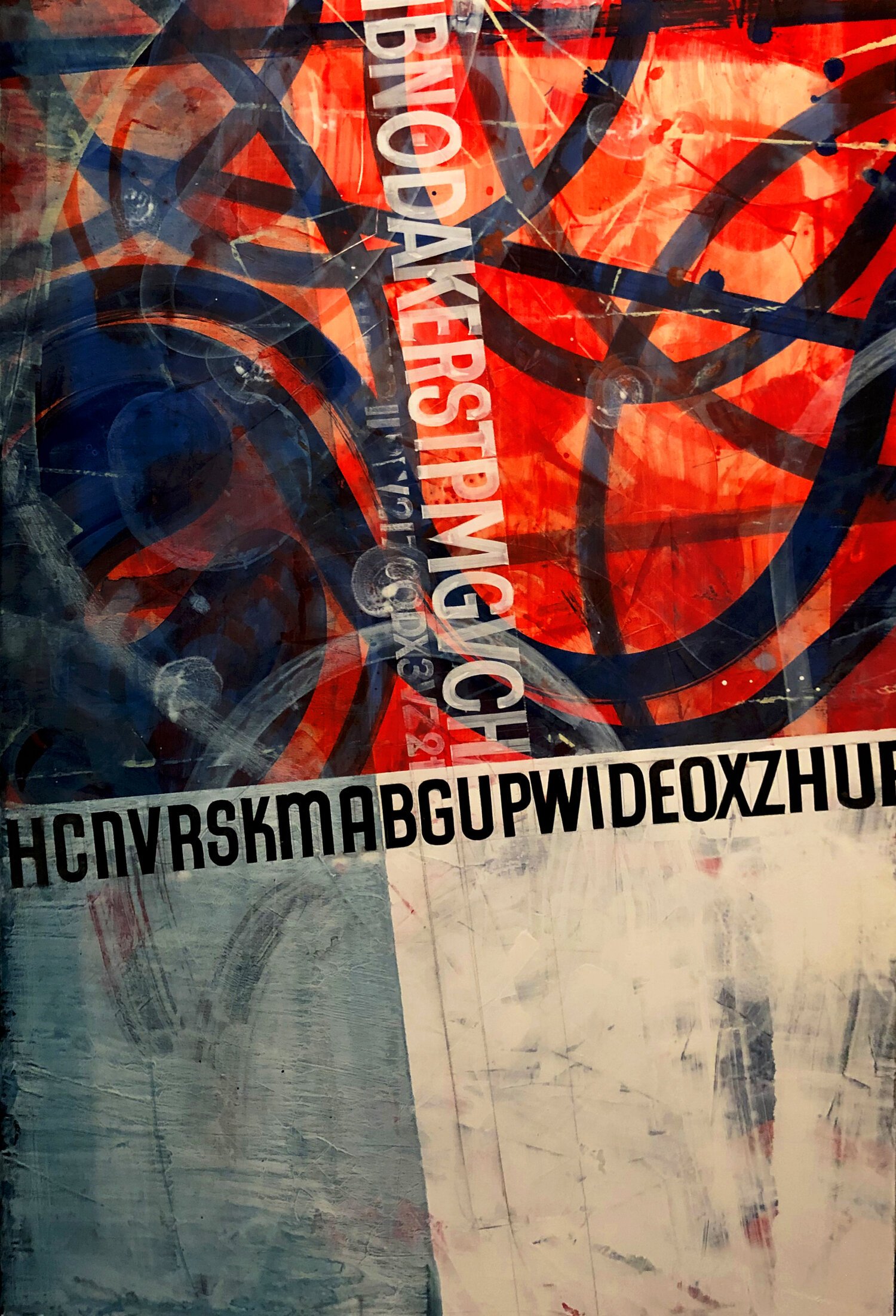 "Riff no.3" acrylic and enamel on 42"x28" hardboard (2020)
