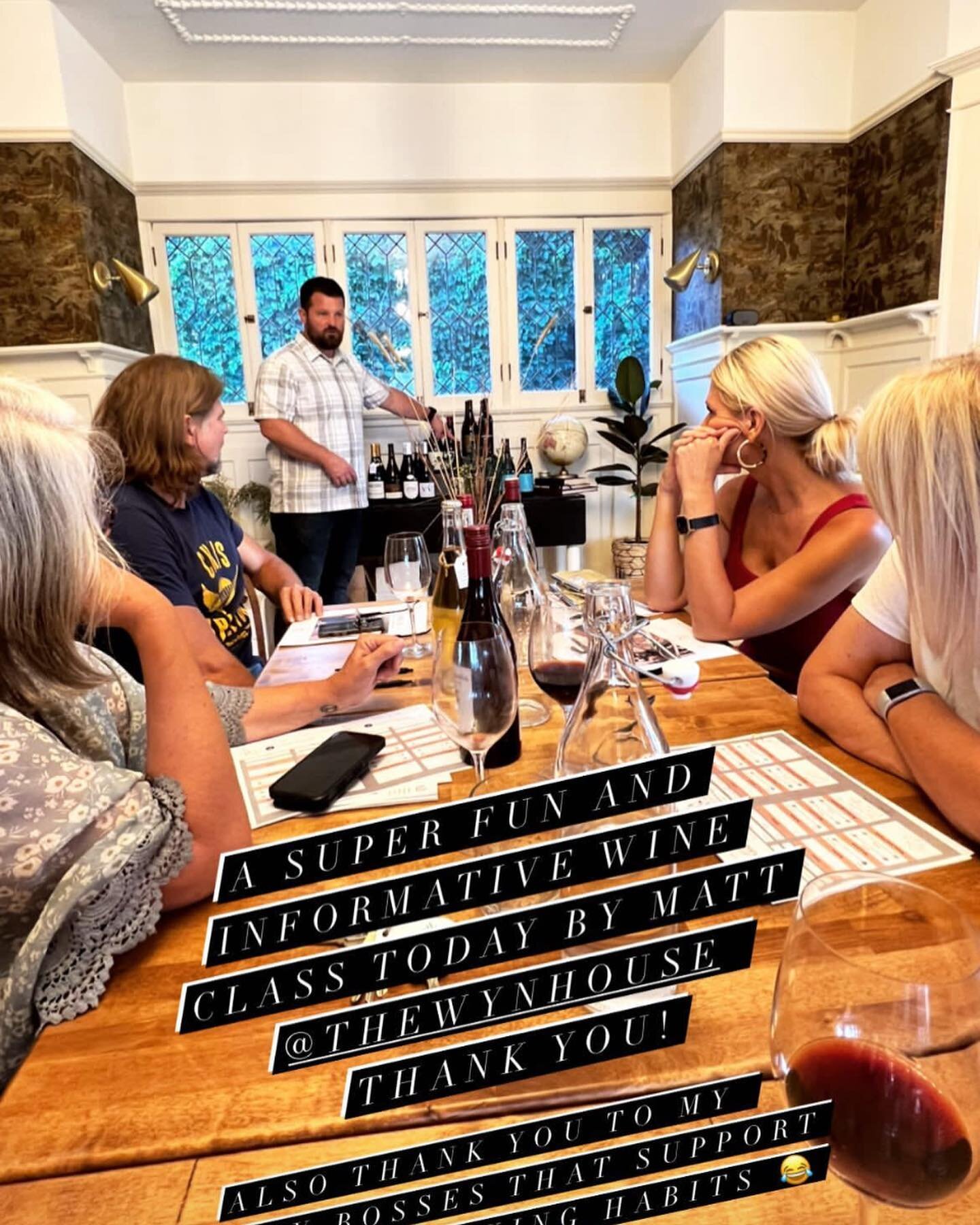 Fantastic afternoon!  Thank you @thewynhouse  for a  fun and informative day!! 🍷🙌❤️