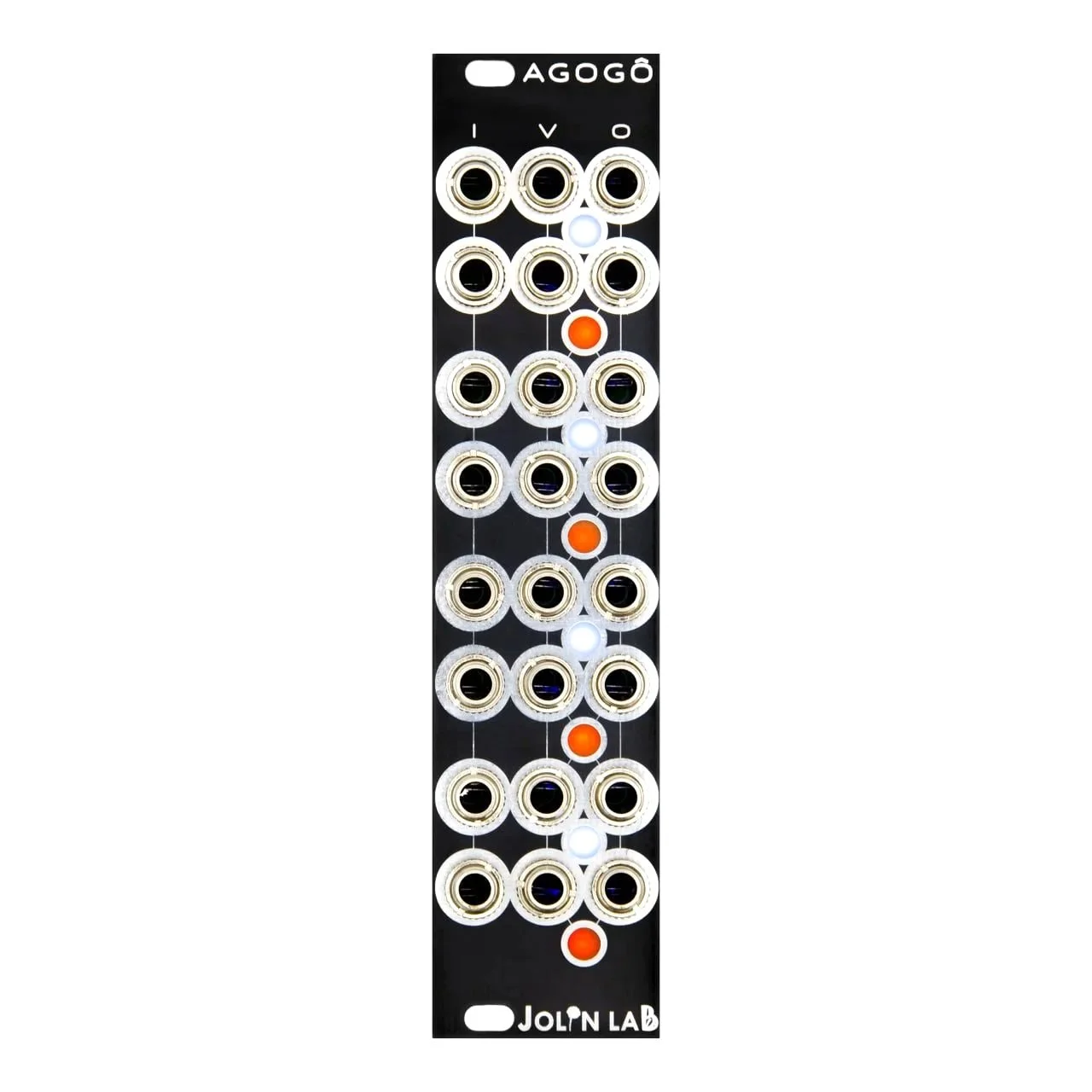 AGOGO - octal analogue vactrol-based low pass gate and mixer in a cascade configuration BLACK ORB FRONT