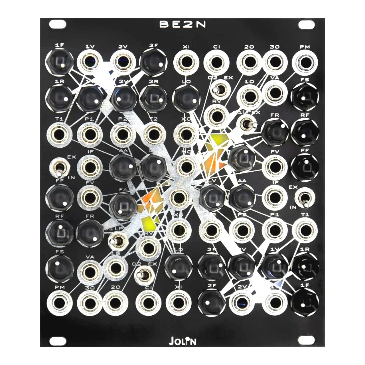 be2n dual specular eurorack benjolin front