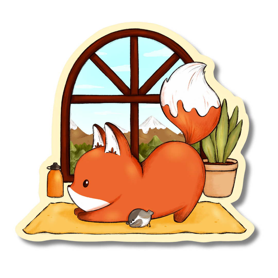 Yoga with Filbert Sticker or Magnet