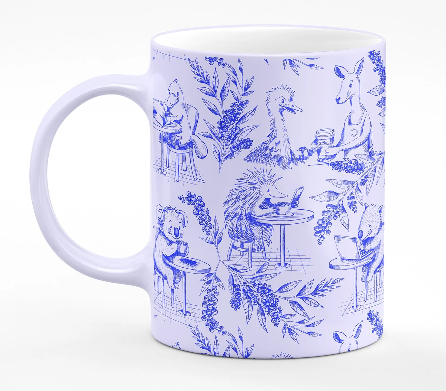 Aussie animals on devices at the cafe mug1.jpg