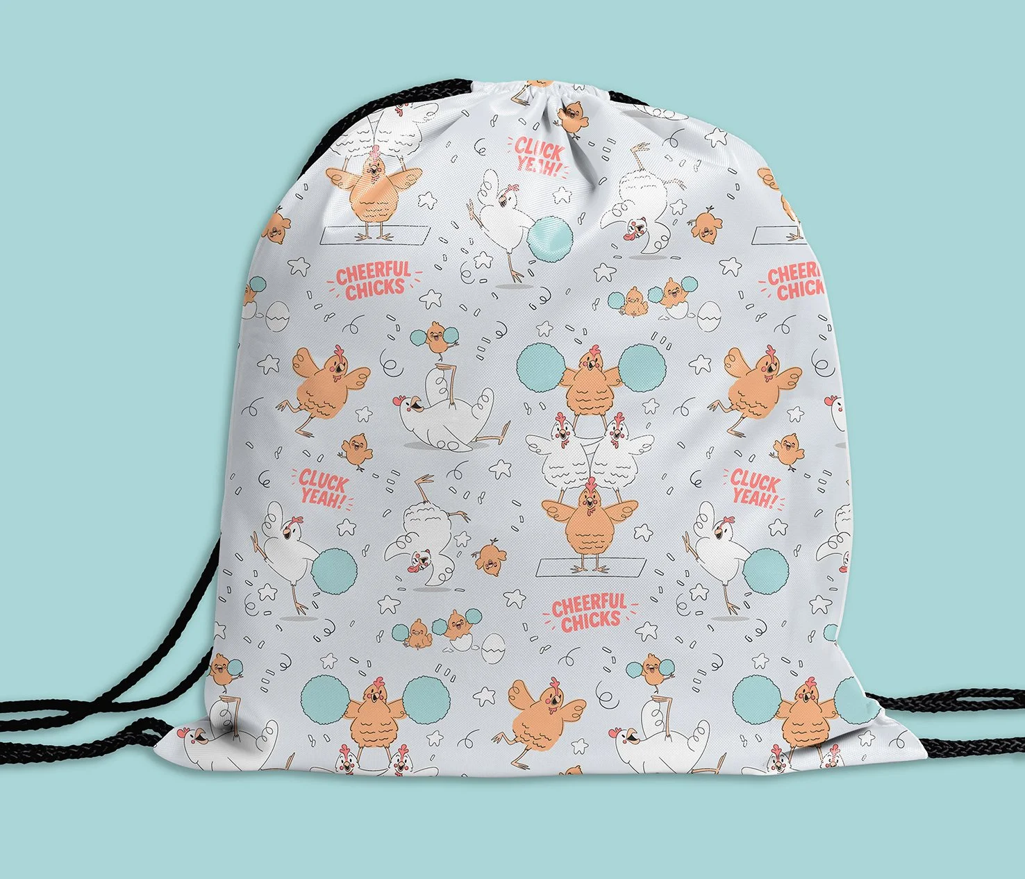 chicken cheerleaders pattern design.jpg
