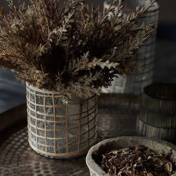 glass and cane vase.webp