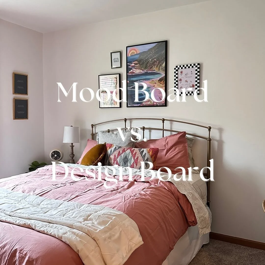 Mood Board vs. Design Board. What&rsquo;s the difference? There&rsquo;s a lot of industry jargon in the design world and it&rsquo;s always helpful to be in the know when working with an interior designer. 

The mood board is the aesthetic direction. 