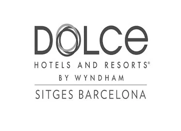 Dolce Hotels and Resorts logo with text indicating Sitges Barcelona location.