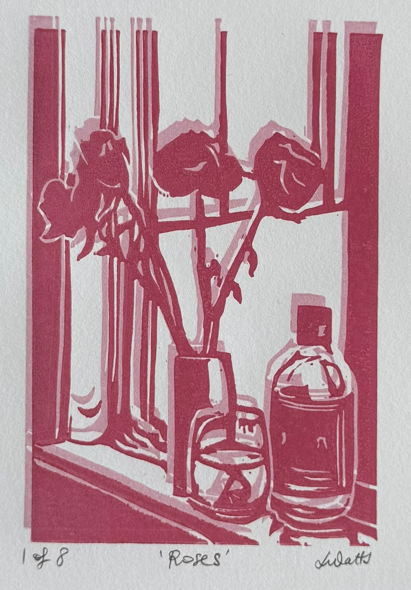 Roses, Edition 1 of 6, Linocut, 2026