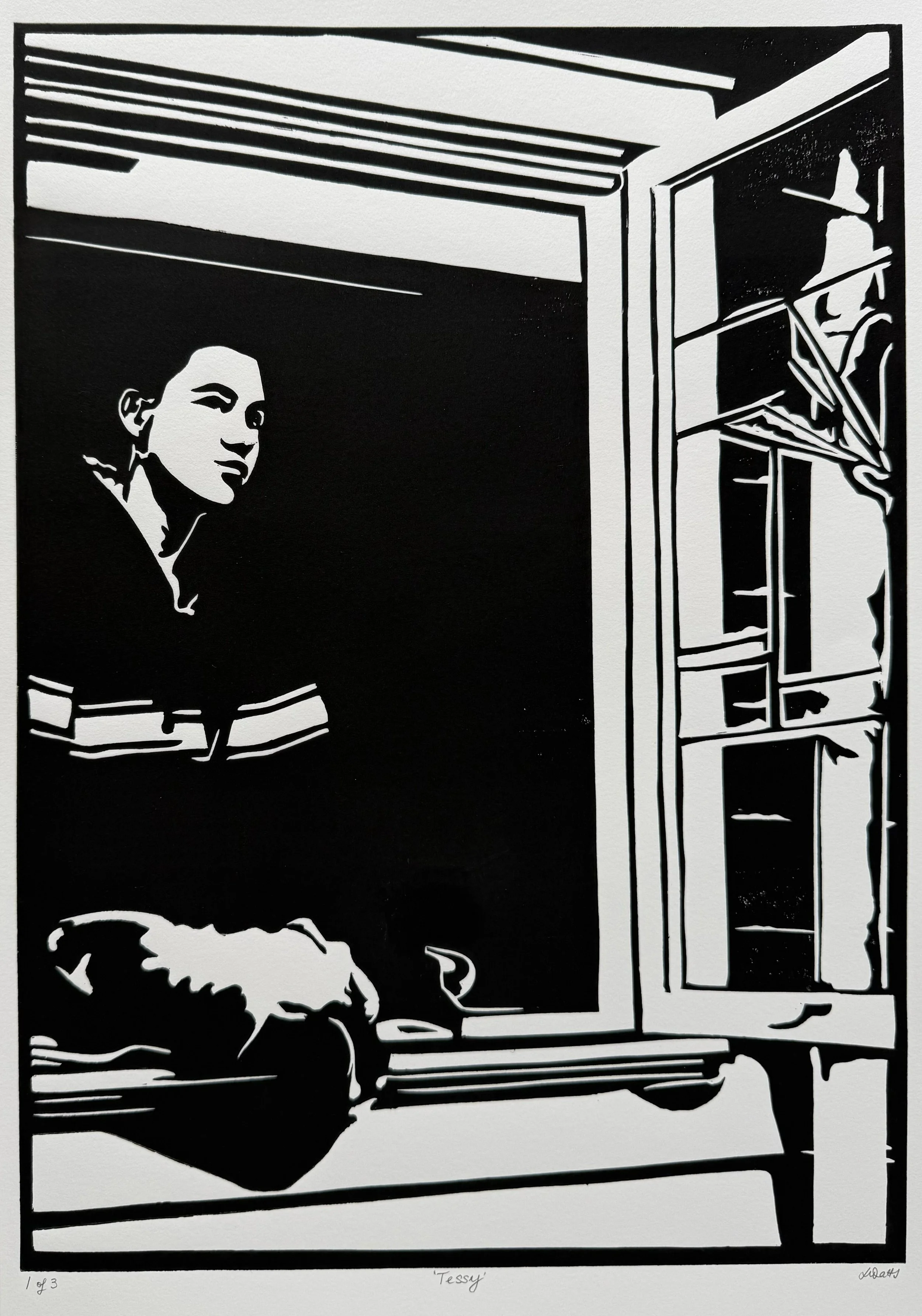 Tessy, Edition 1 of 3, Linocut, 2026