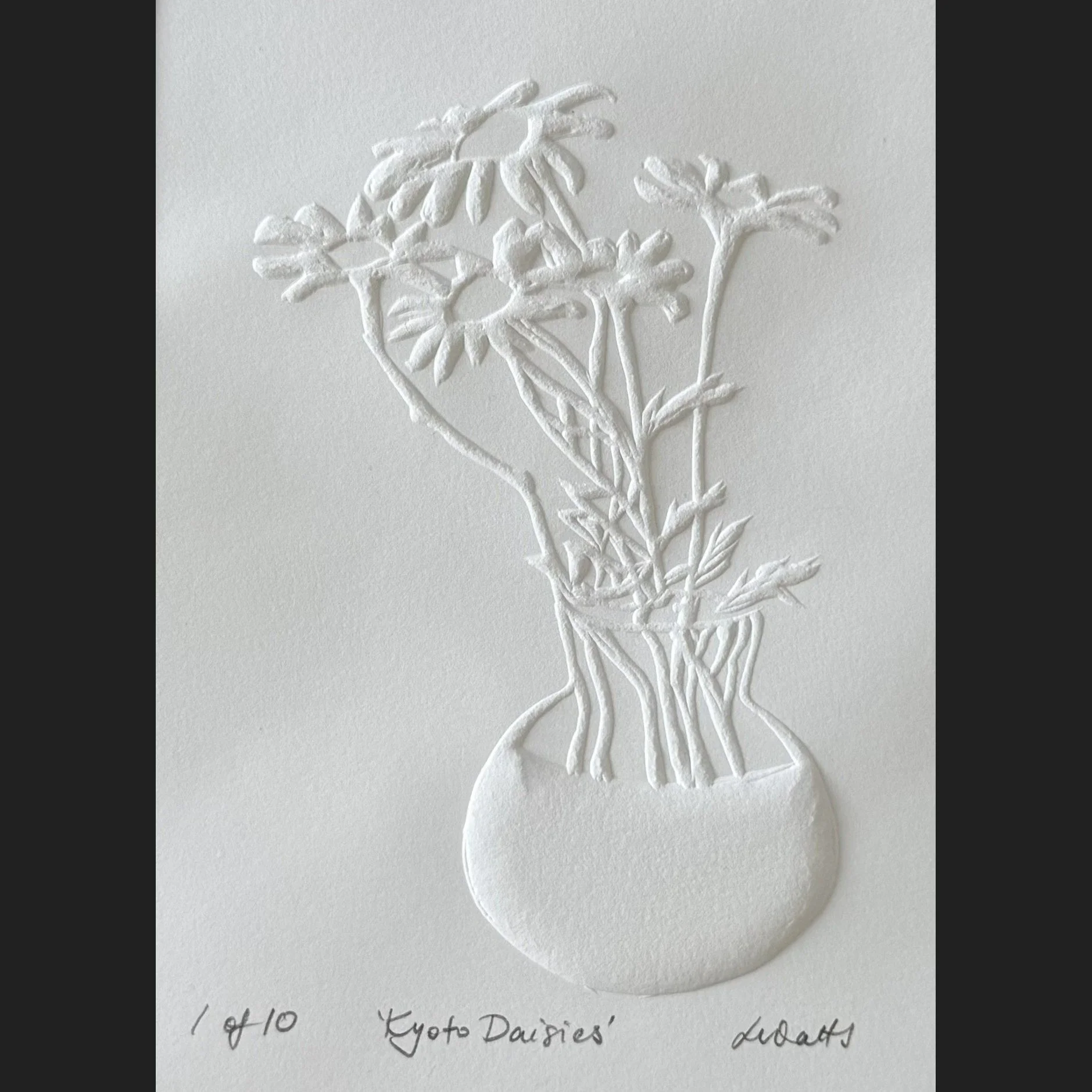 Kyoto Daisies - Blind Embossed Print
