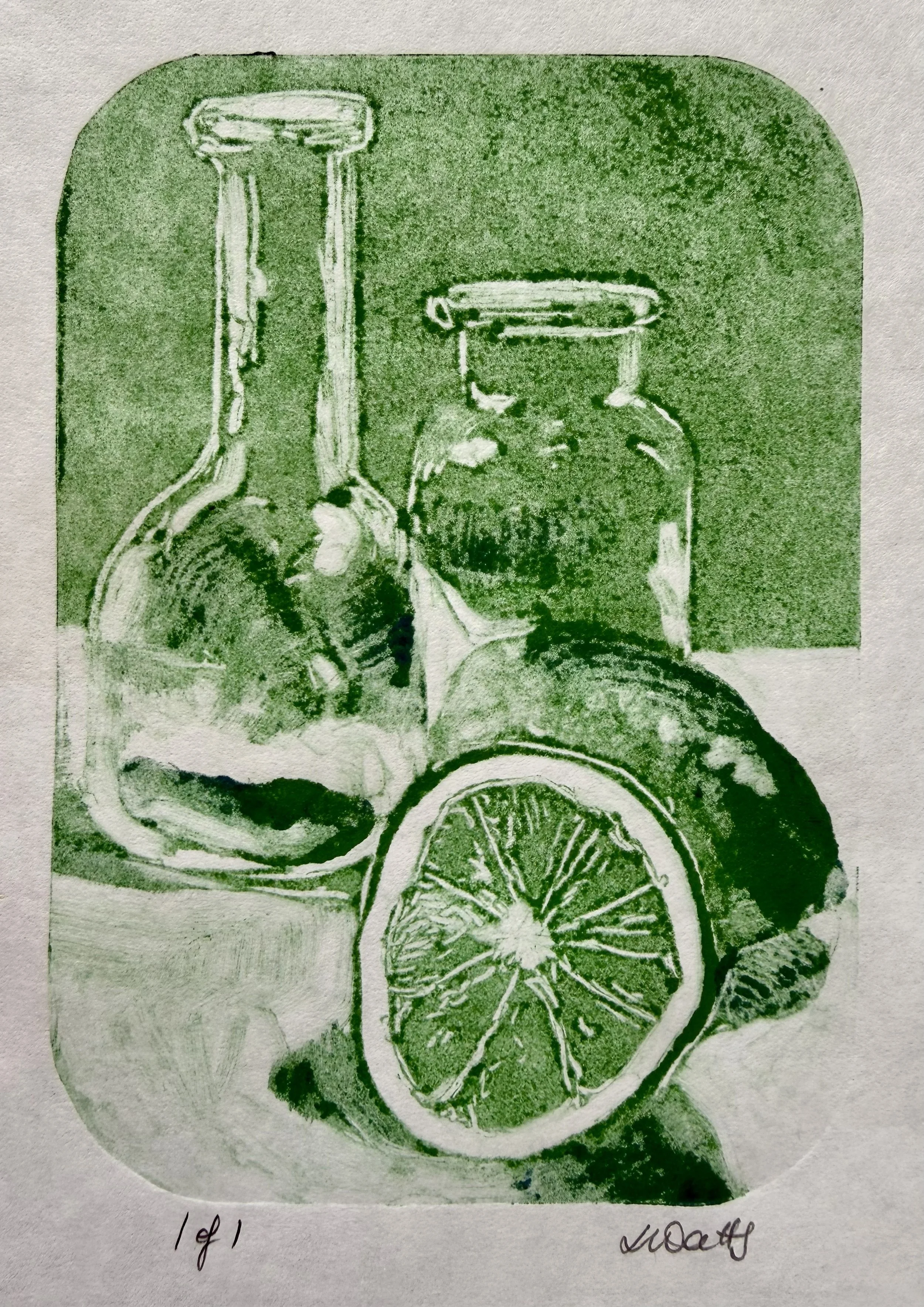 Still Life, Edition 1 of 1, Monoprint, 2025, SOLD