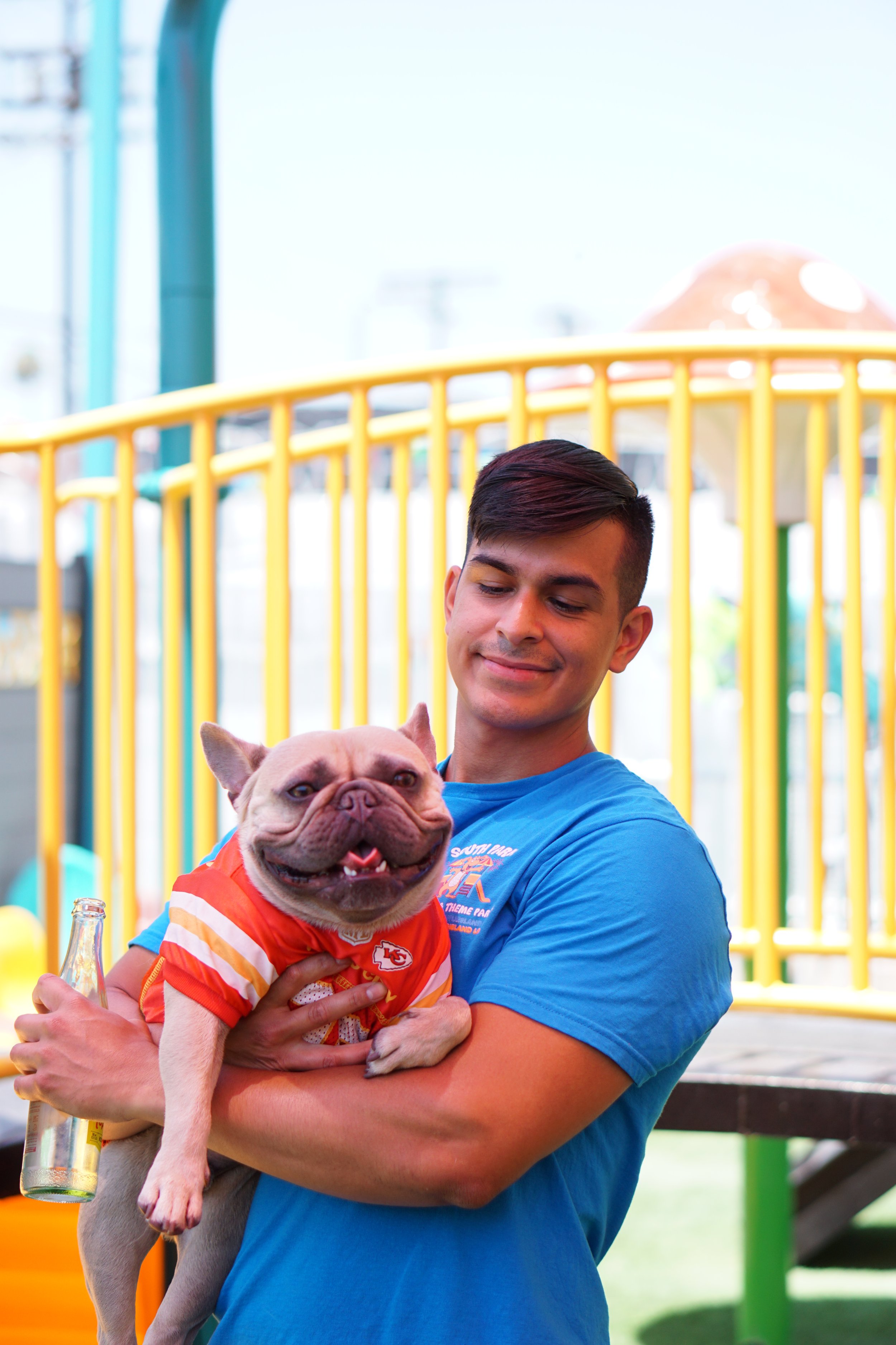 Holding A Dog