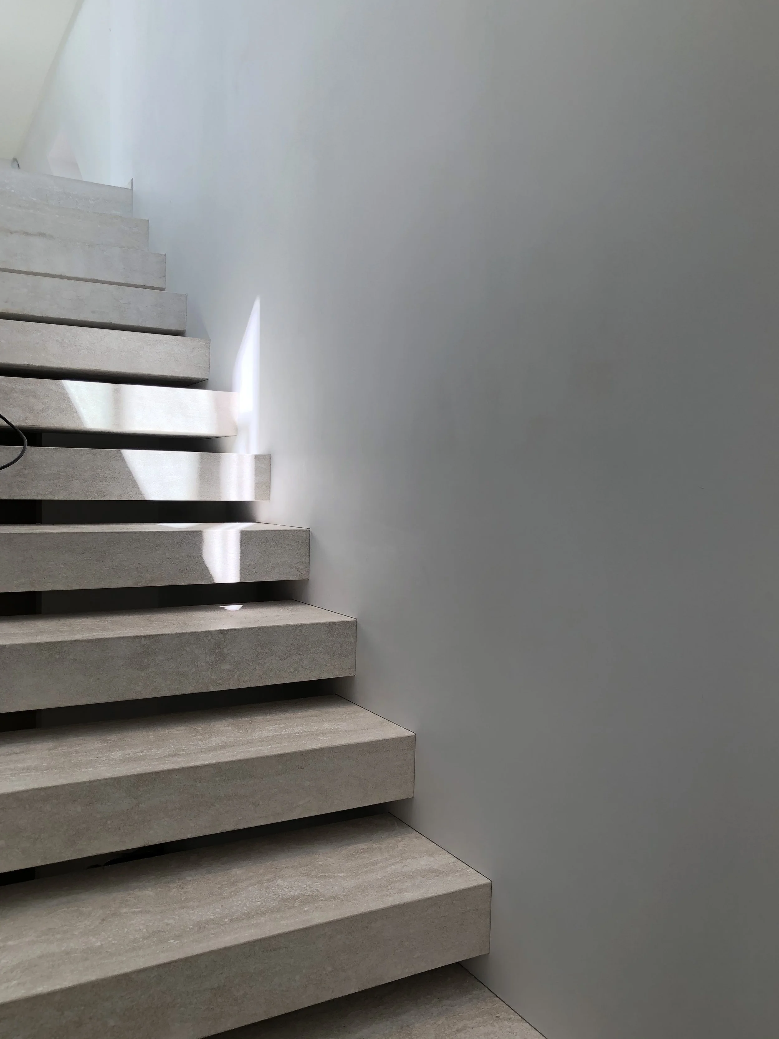 4th Floor Cantilevered stone treads