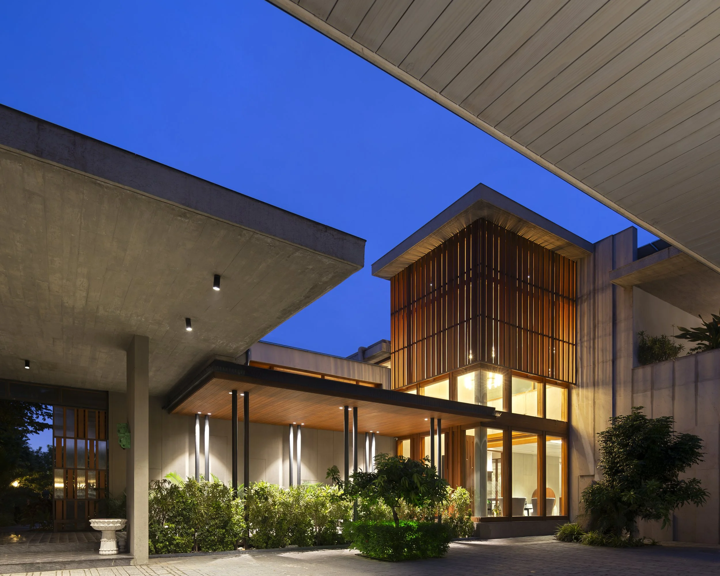Sindhubhavan house front twilight.jpg