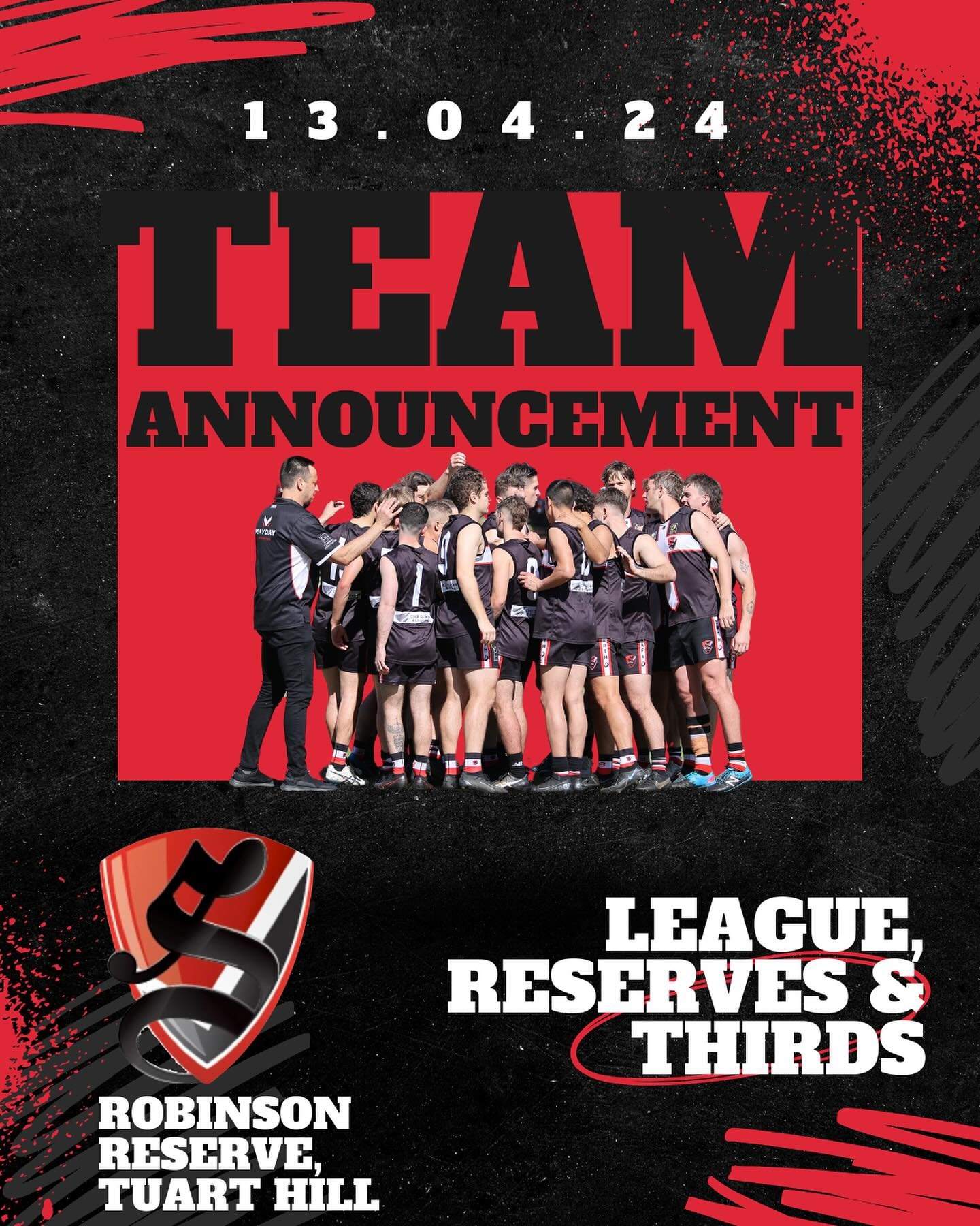 A massive Saturday coming up. With the first triple header of season 2024. League, Reserves and the Thirds will play their first home games of the year. 

League, Reserves and Thirds teams have been announced for their respective matches on the weeke