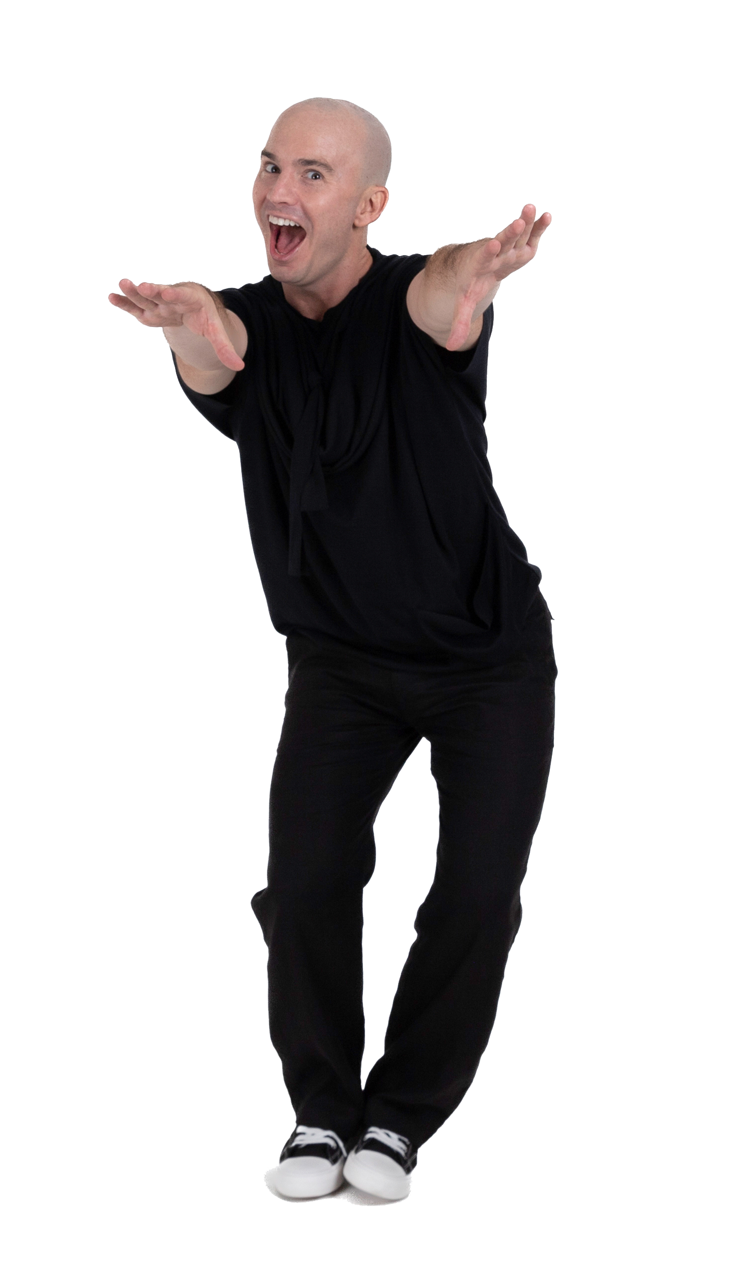 Tony Howell - Arms reaching to screen with excitement!