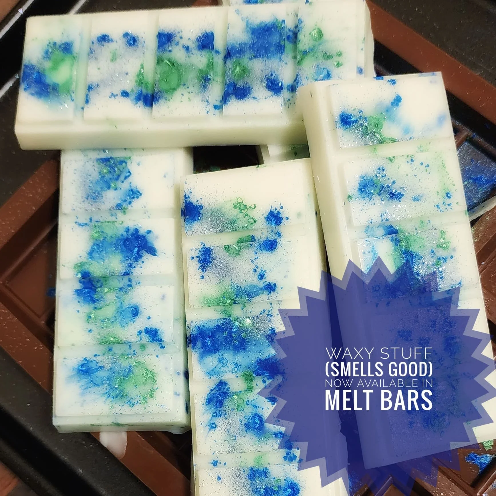 Melts come in a range of products, from bars, to clam shells and molds.