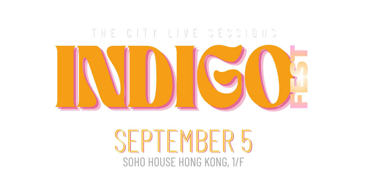 Colorful distorted poster advertising 'INDIGO' event on September 5.