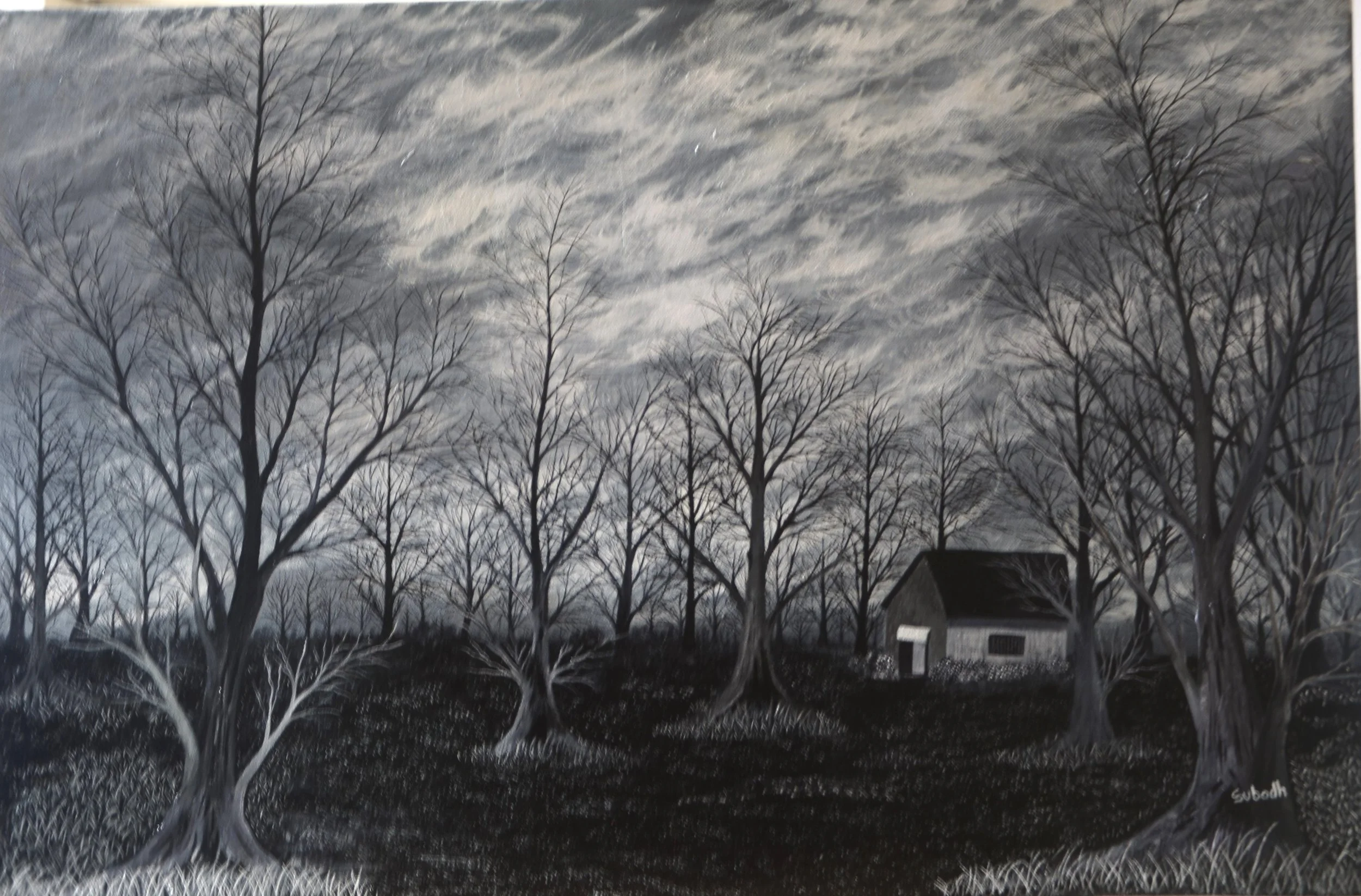 sweet home
acrylic on cotton
30/20 inches