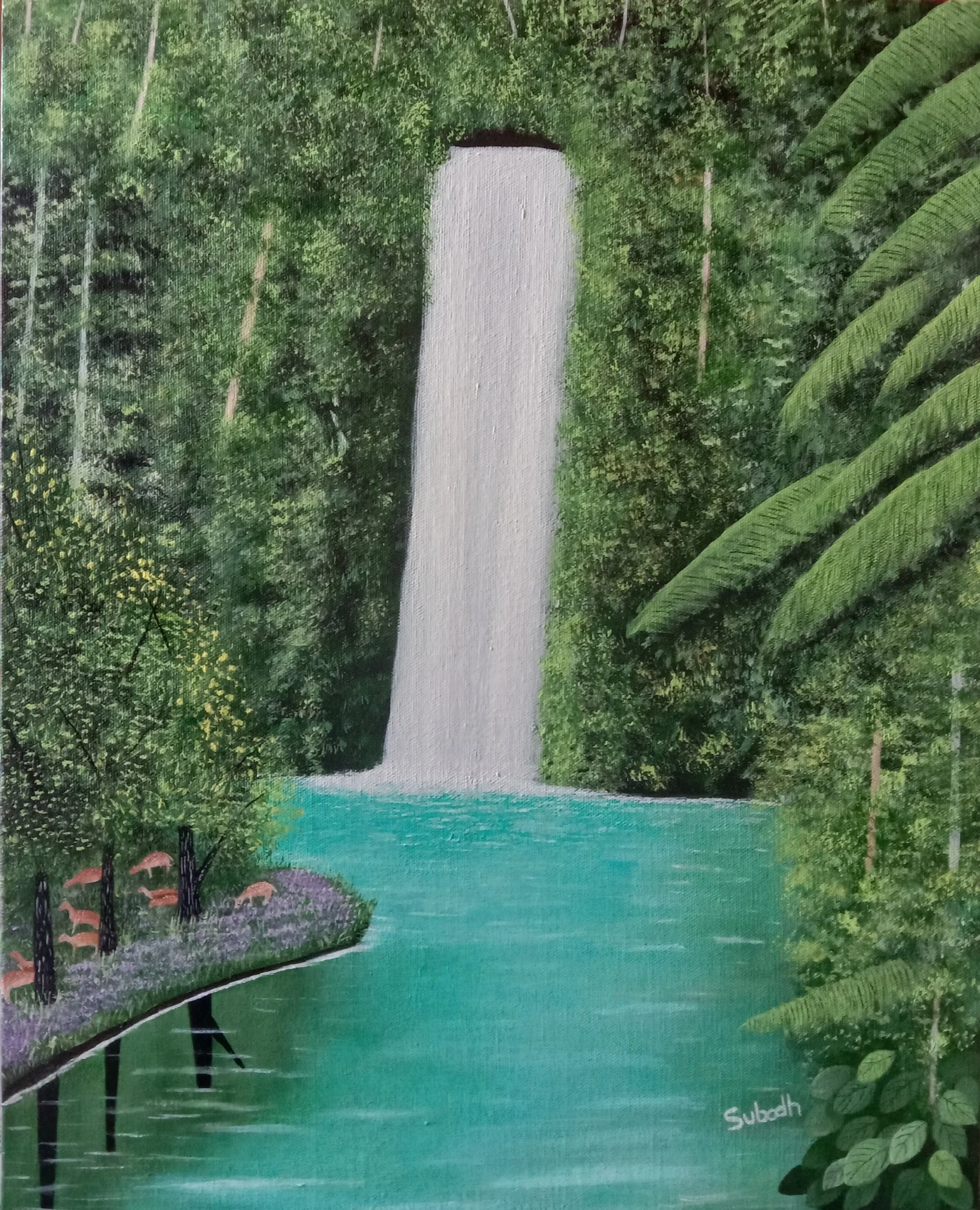 the Fall(sold)
acrylic on canvas board
16/20 inches
