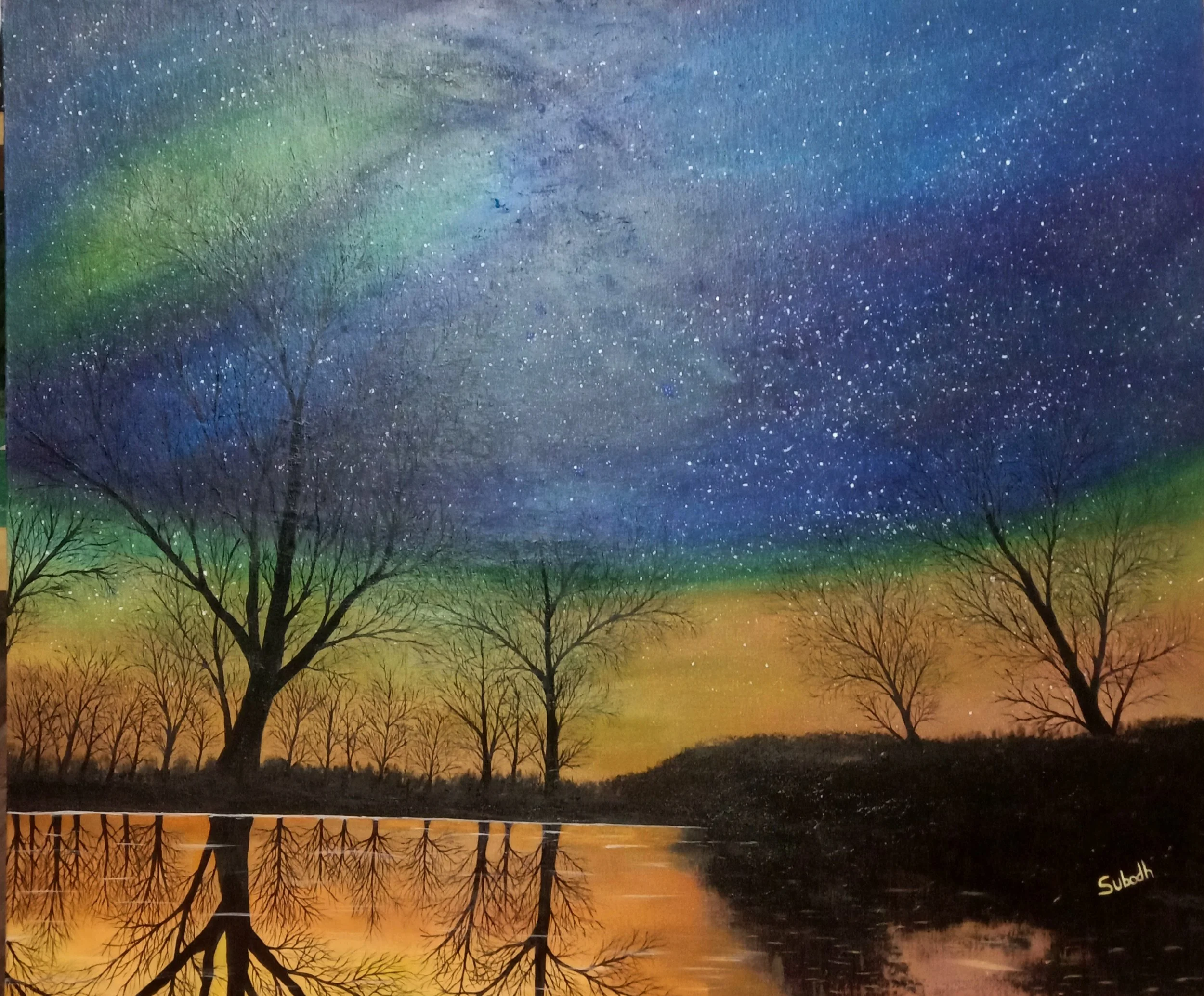  The Dawn  Acrylic on canvas  33/38 inches 
