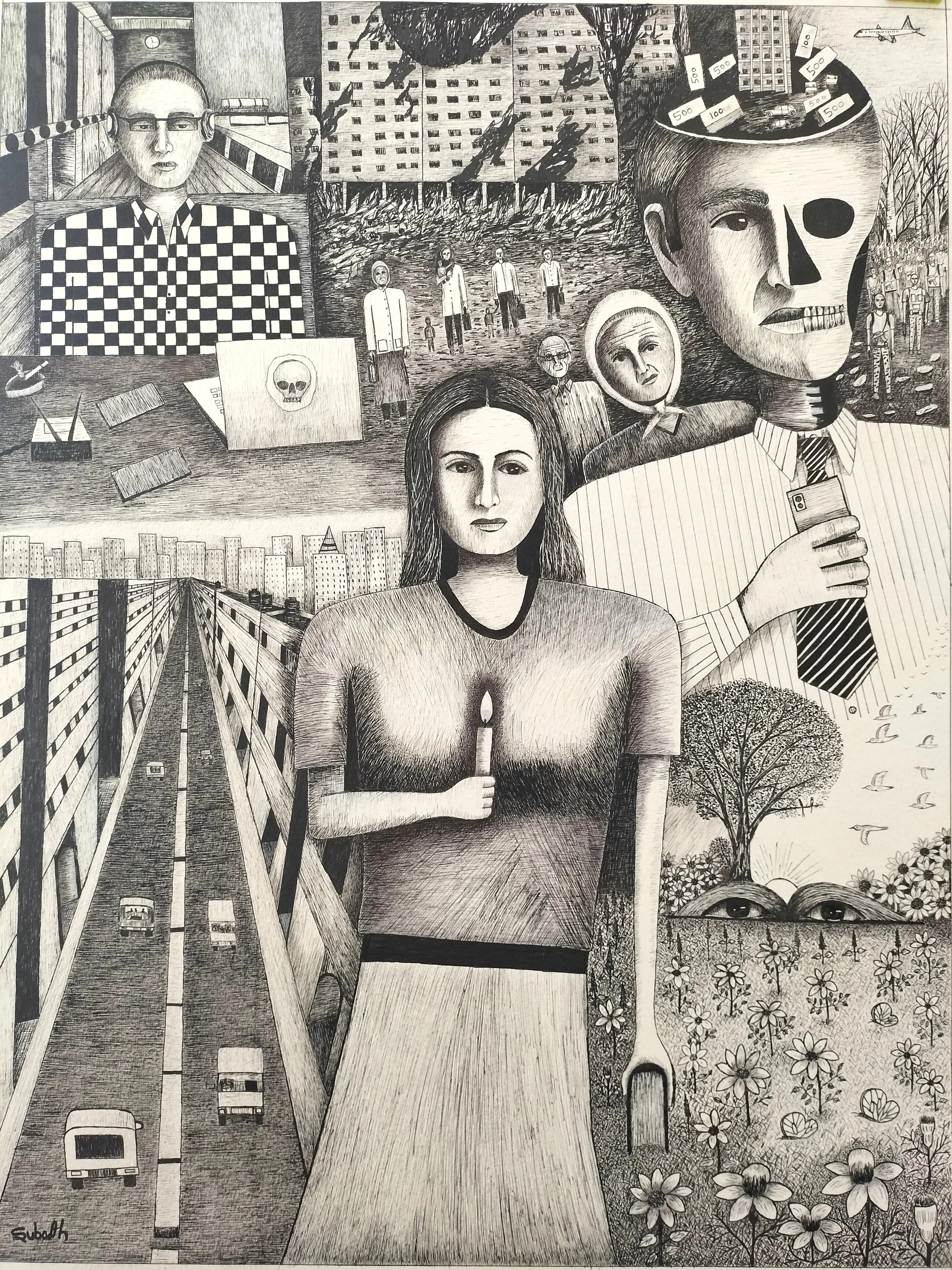 Hope
ink on paper
17/23inches
