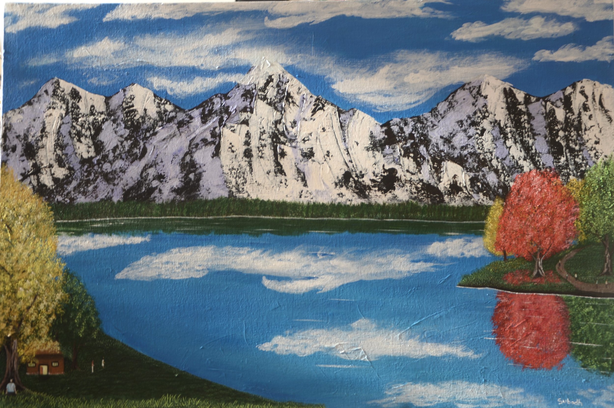 silent morning
acrylic on cotton
30/20 inches