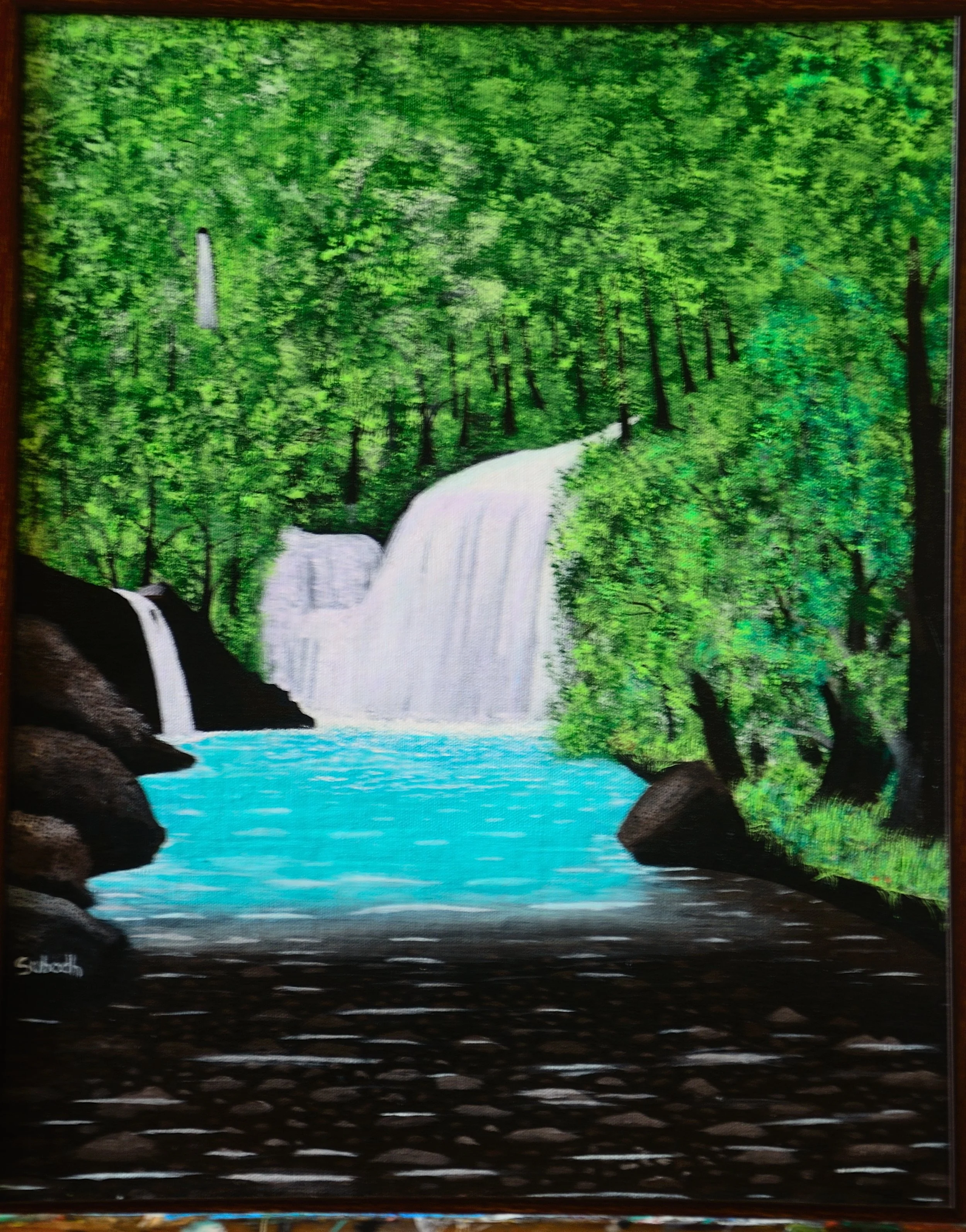 The fall(sold)
acrylic on canvas board
18/22 inches