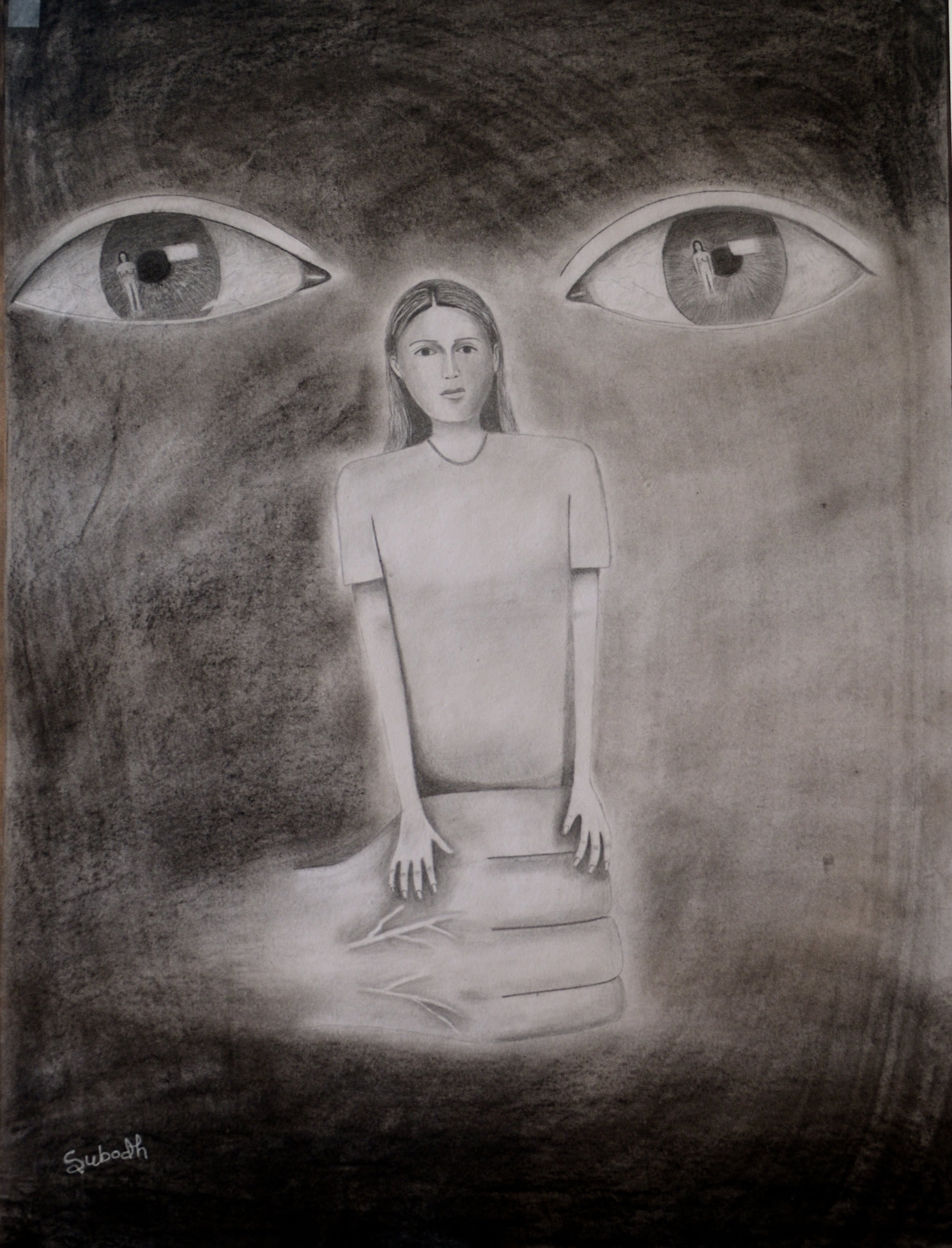 death of Innocence....
Charcoal on paper
22/30 inches 