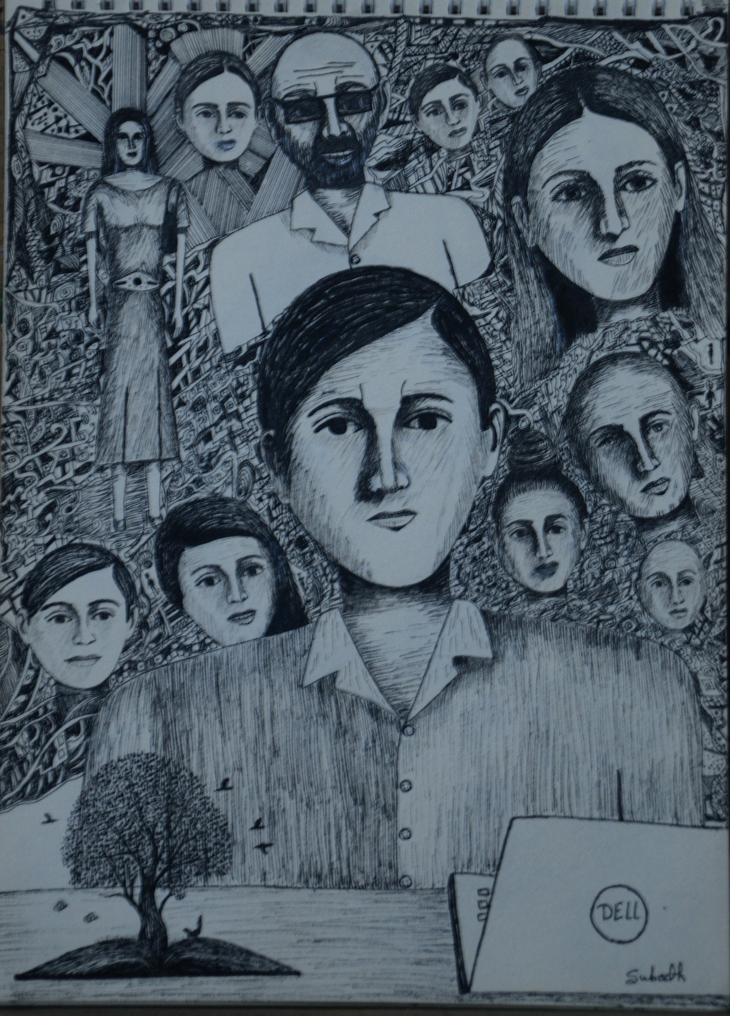 Story teller..
Ink on paper
8/11 inches
