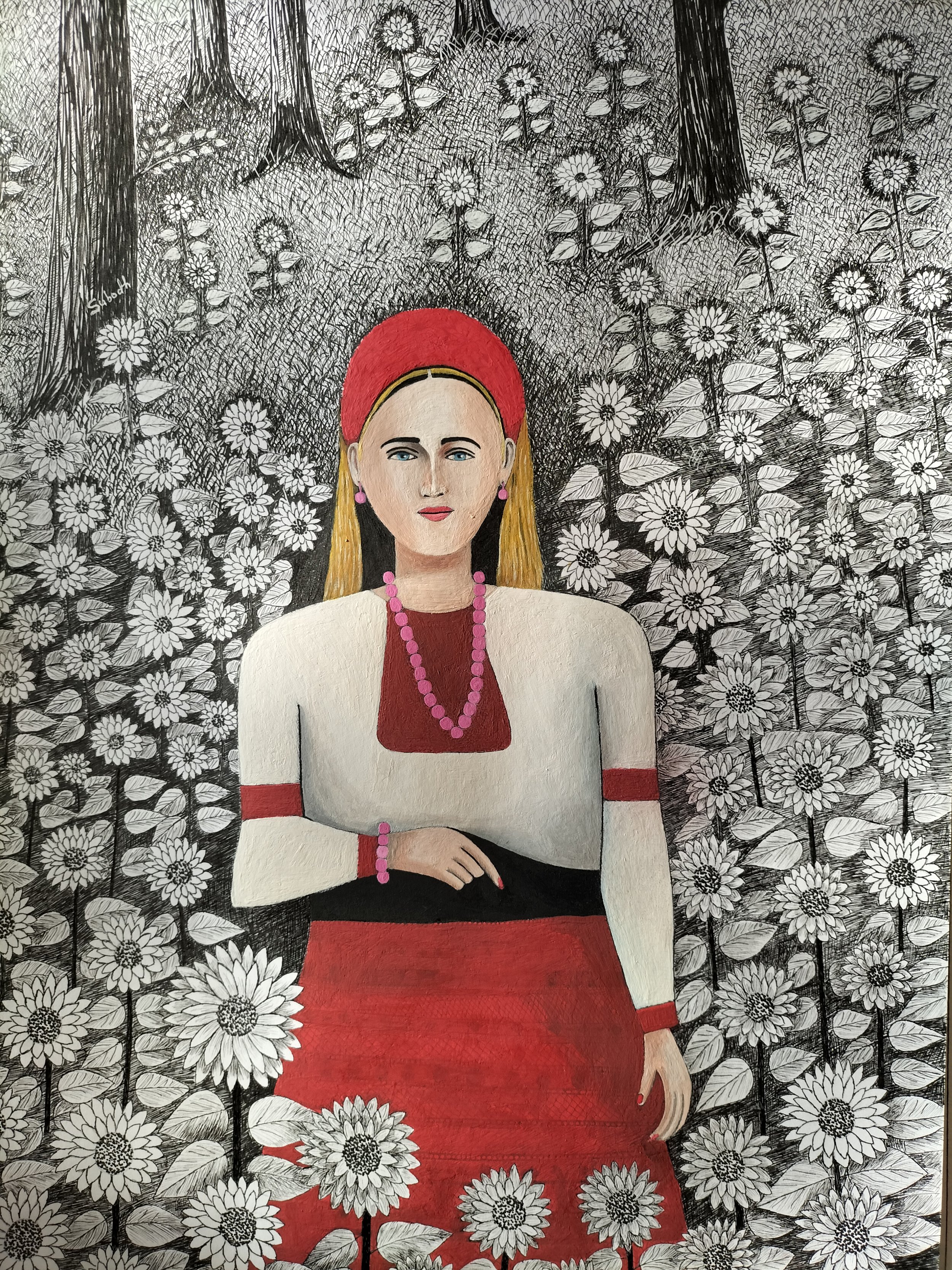 peace not war
gouache and ink on ivory paper
12/16 inches