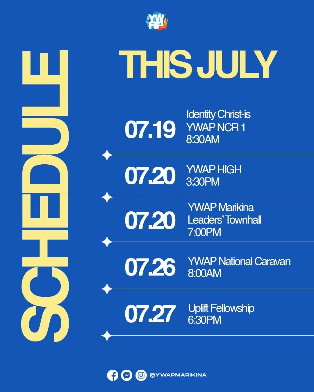 JULY ACTIVITIES