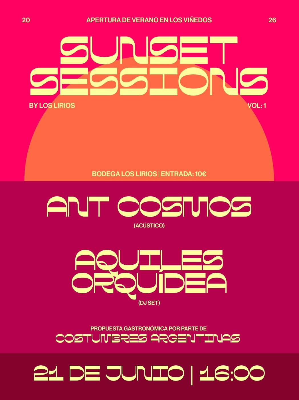 🌅✨ SUNSET SESSIONS by Los Lirios – Summer Opening in the Vineyards 🌿🍇(21/06)