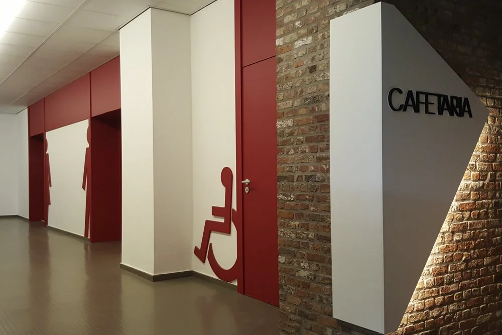 Cafetaria lighting sign implemented