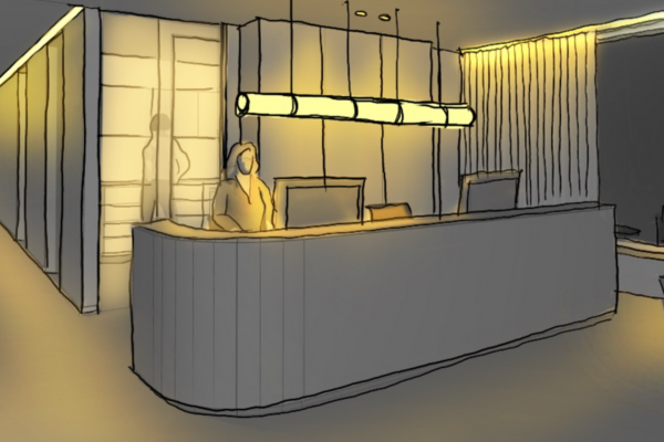 Praxisbeleuchtung bsp Dermatologe 1