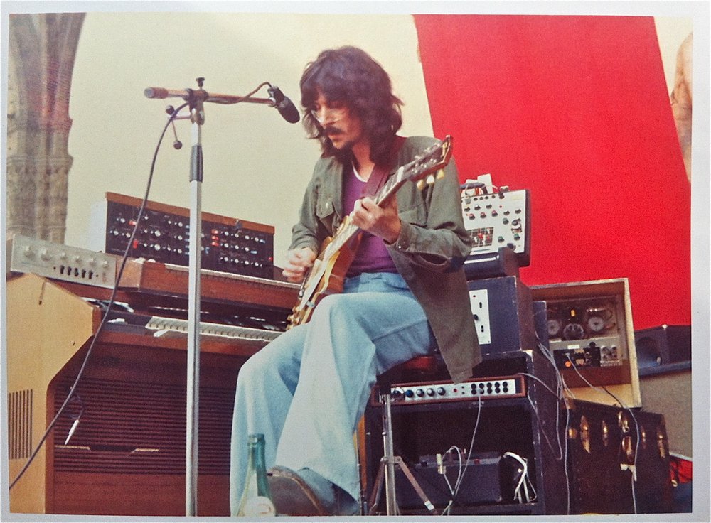 Franco Falsini performing on stage in the 70s 