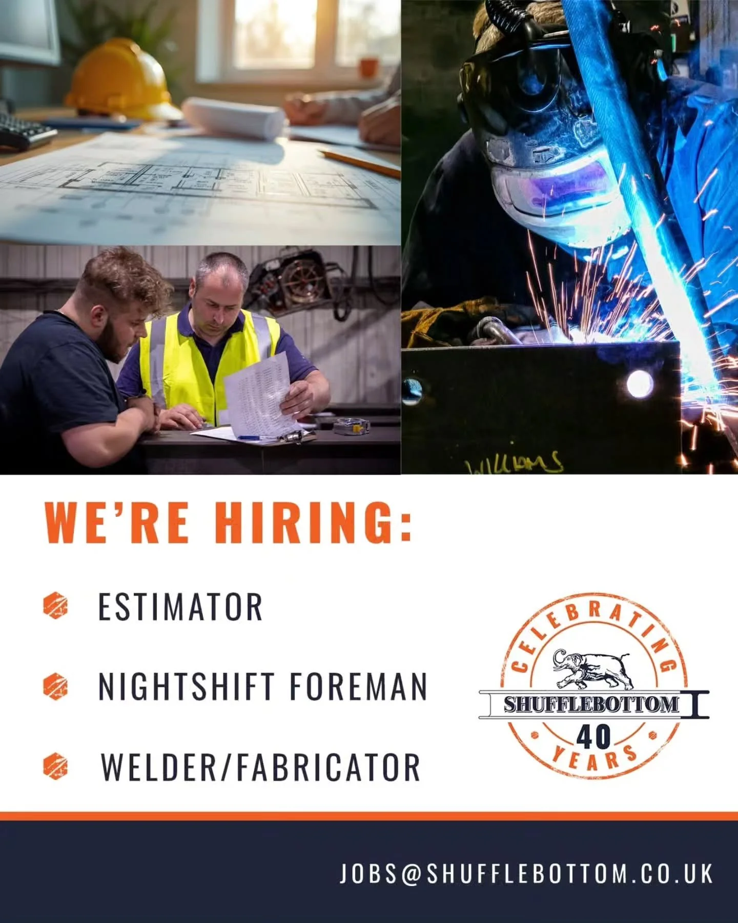 We&rsquo;re growing our #TeamOfSteel! 🏗️

For 40 years, Shufflebottom has designed and manufactured bespoke steel-framed buildings for agricultural, industrial and commercial projects across the UK. 

We&rsquo;re currently recruiting for three excit