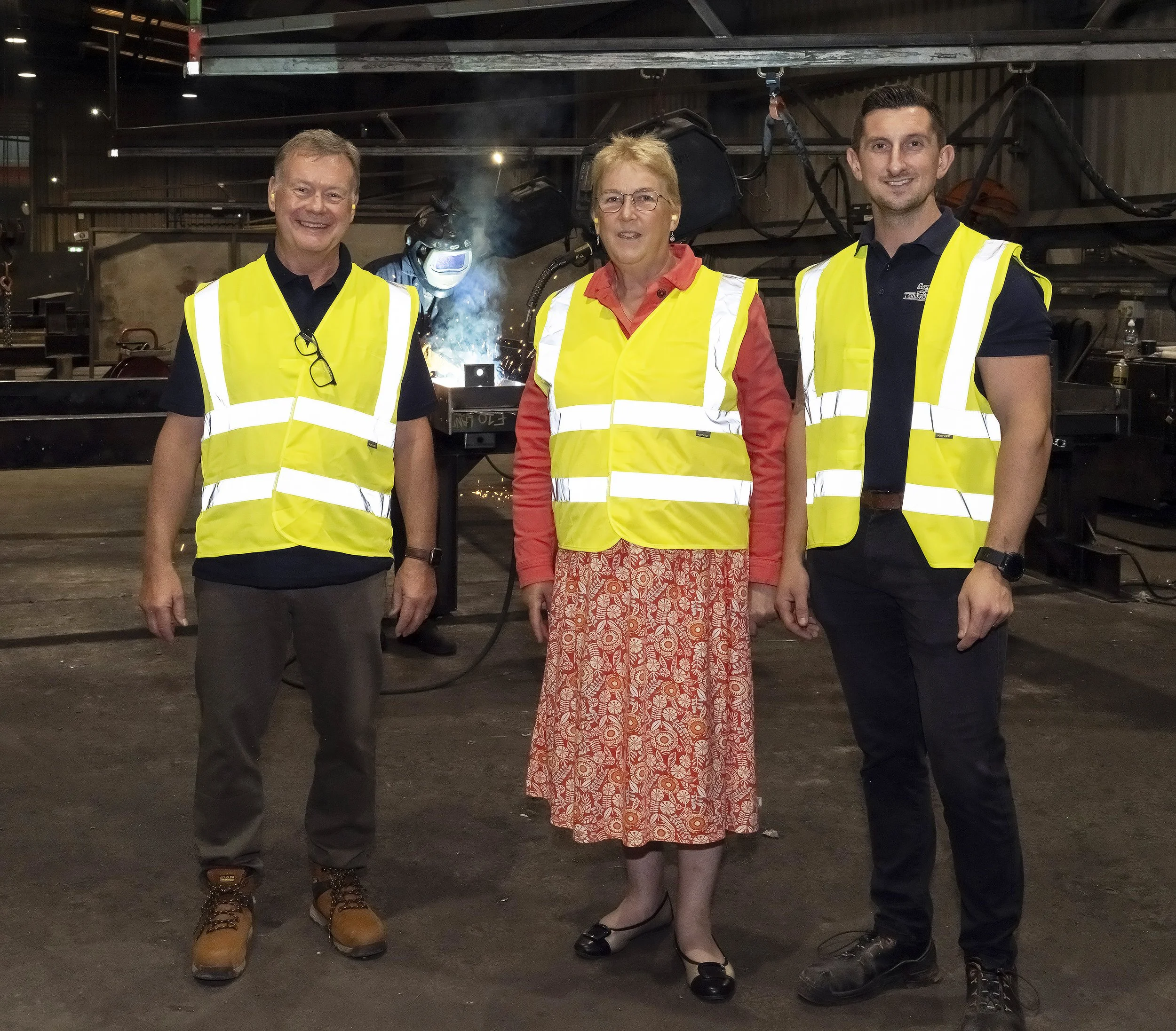 We were delighted to welcome @anndaviesplaid , Plaid Cymru MP for Caerfyrddin, to our office and workshops in Cross Hands on Monday!

Ann met members of the team, saw our steel-framed buildings taking shape and even had a go with our augmented realit