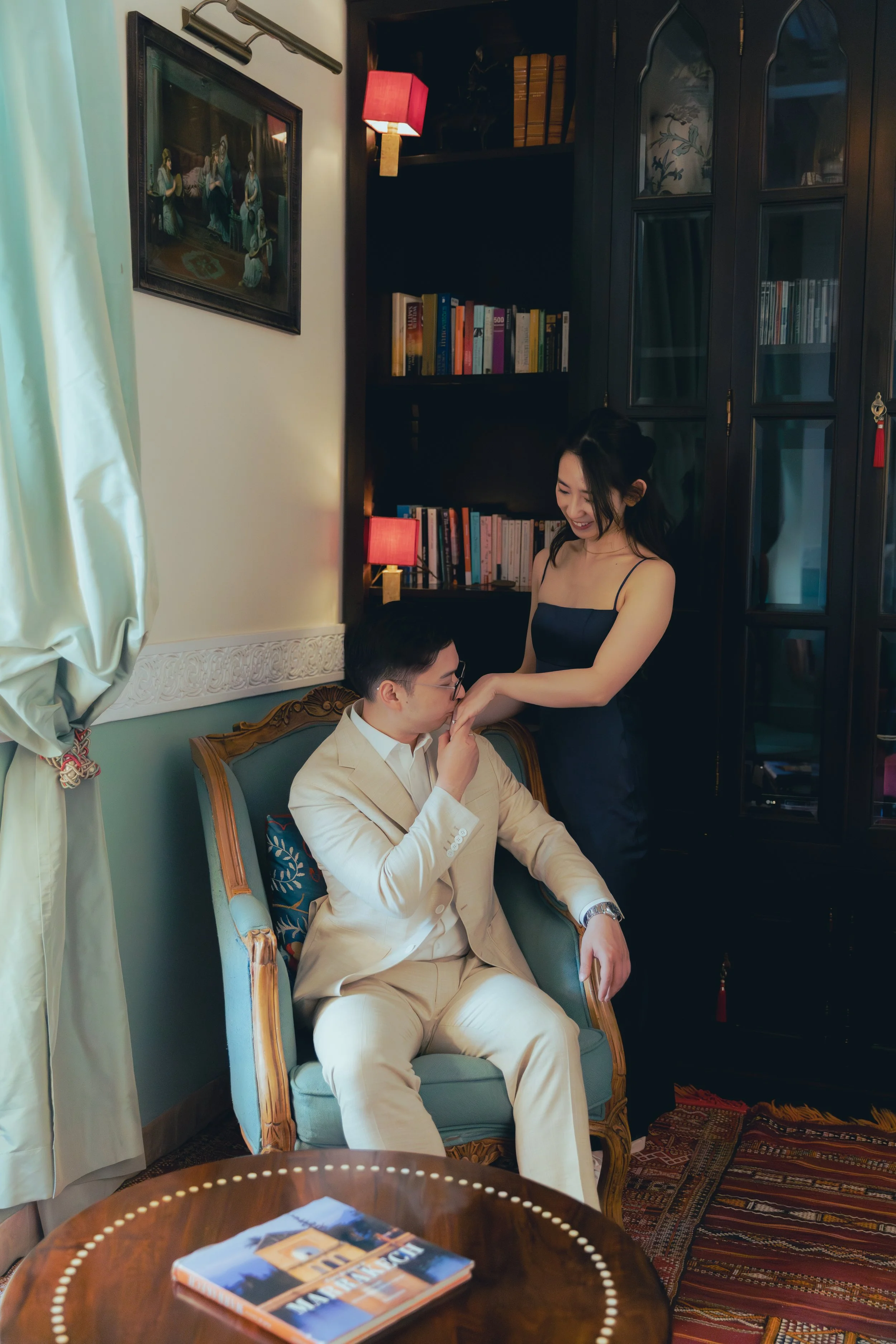 Marrakech wedding photographer- Marrakech engagement photographer- asian couple session in Marrakech- Marrakech photographer- photographe marrakech