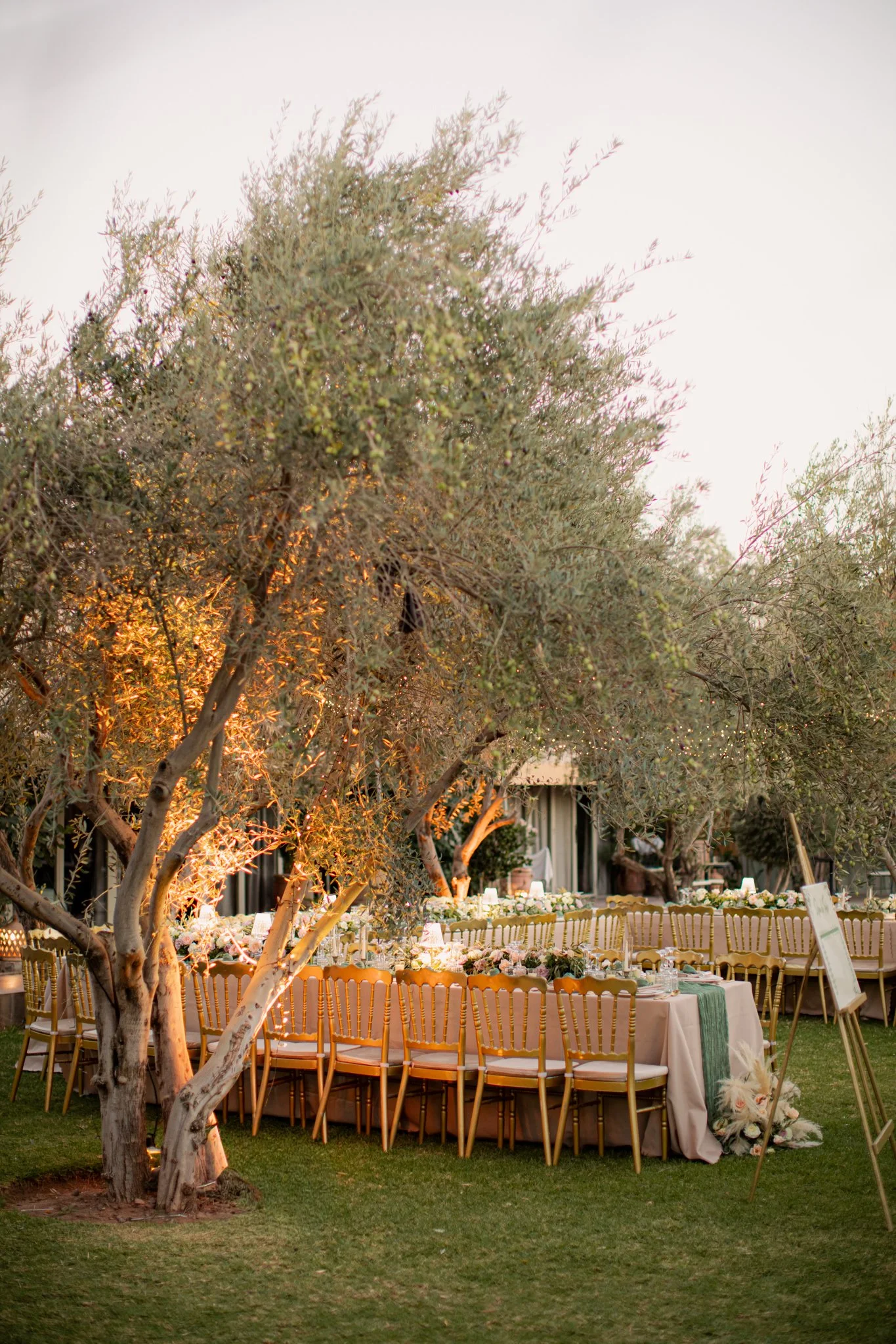 intimate wedding ceremony under olive trees in Marrakech- Marrakech photographer 