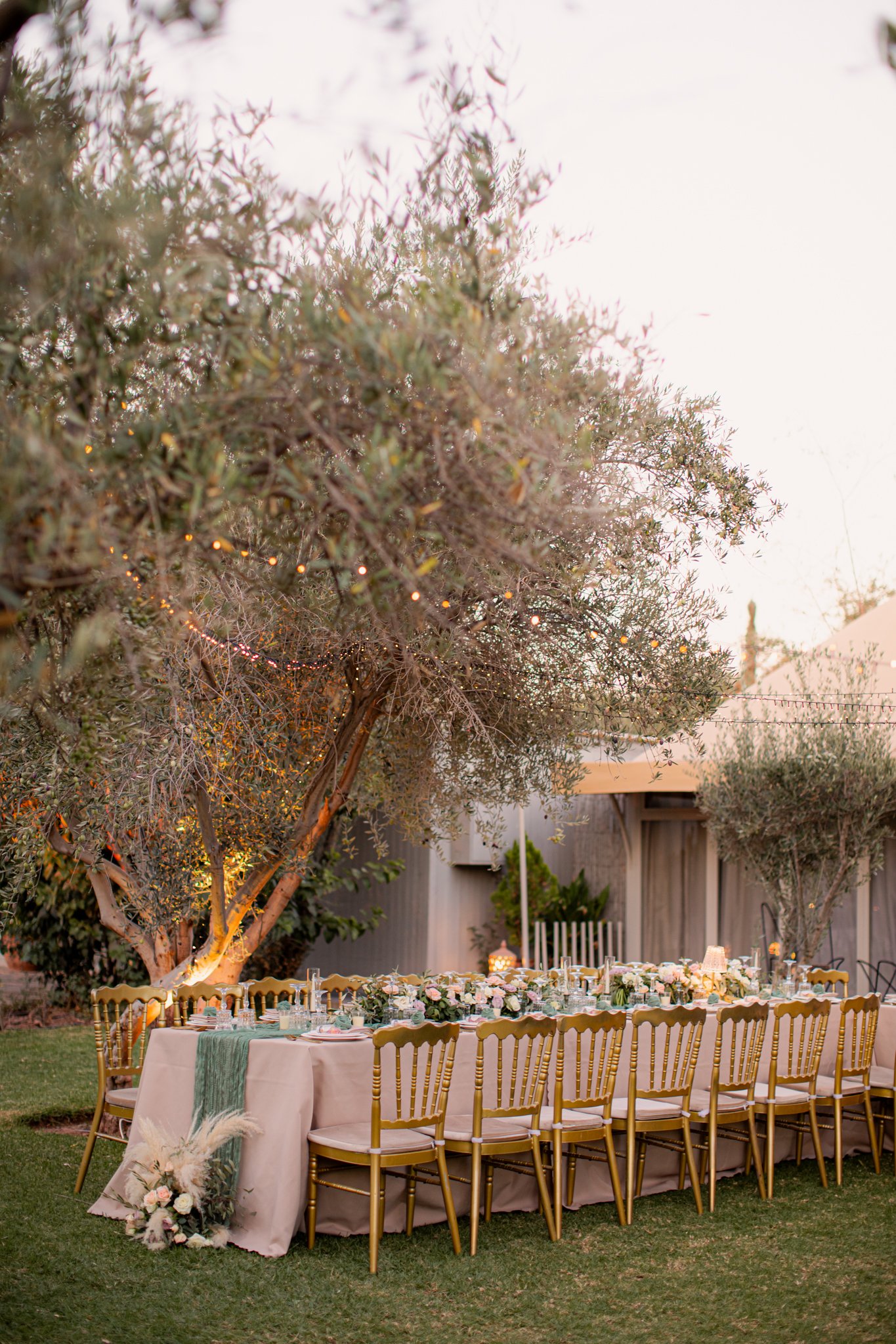 intimate wedding ceremony under olive trees in Marrakech- Marrakech photographer 